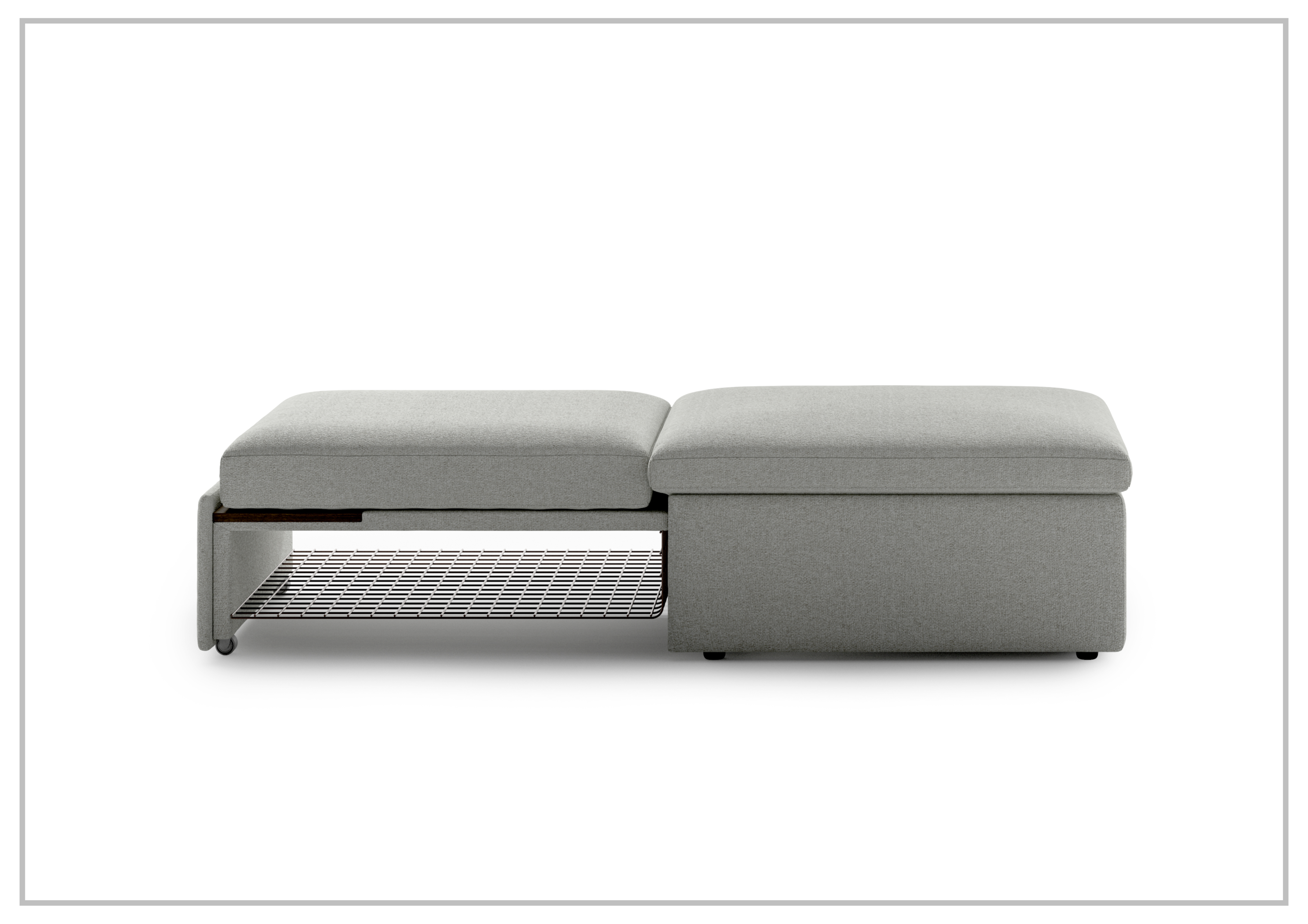 Luonto Otto Cot Size Sleeper Ottoman with Storage Drawer - Convertible Daybed for Guest Room, Nursery & Small Space Living - Perfect for Apartments, Dorms & Home Offices