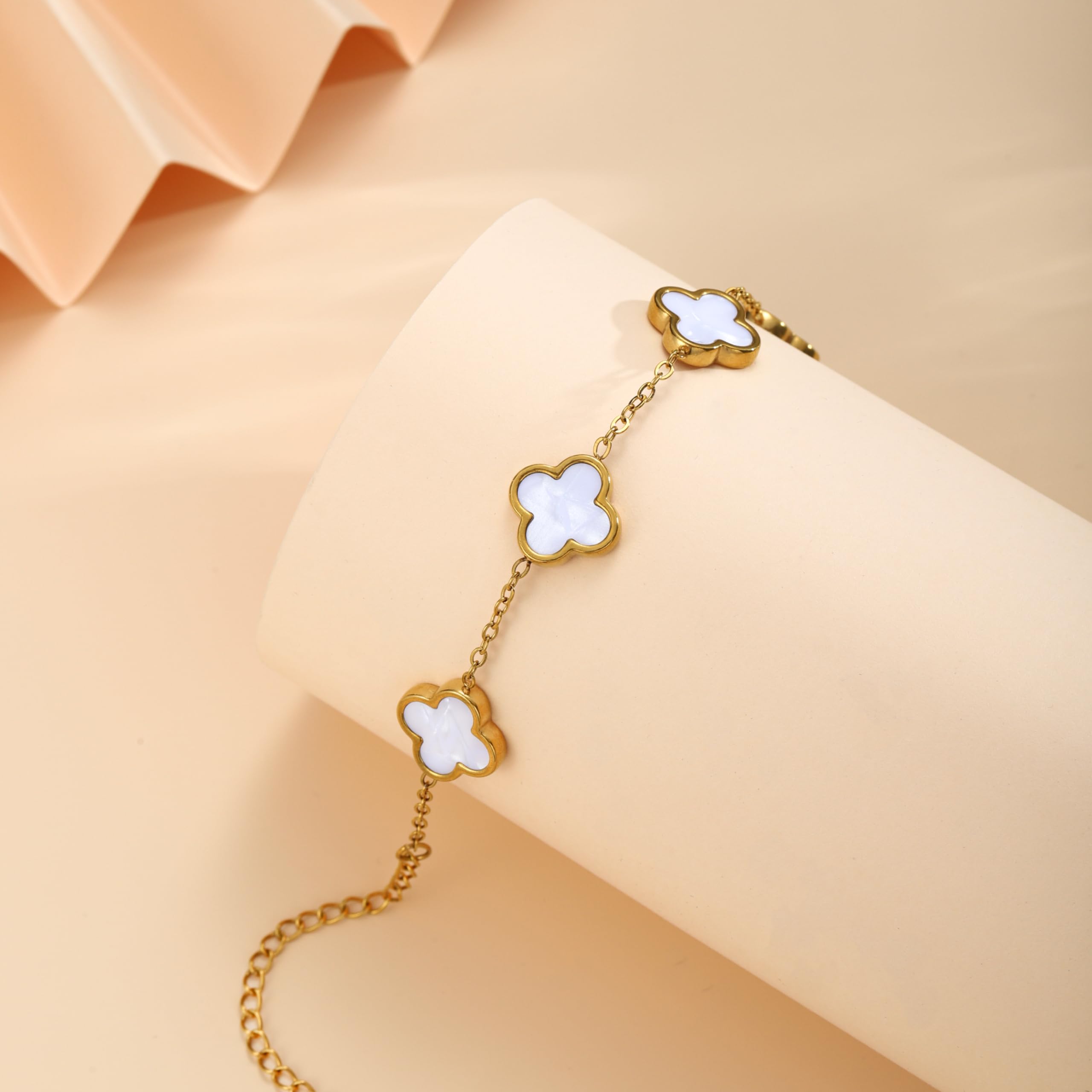 18K Gold Plated Adjustable Link Bracelet for Women - Double Sided Fashion Jewelry Gift Set | Perfect for Birthday, Anniversary, Valentine's Day & Everyday Wear