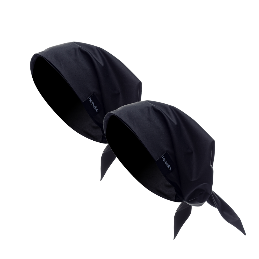 Hairbrella Satin Lined Bandana Bundle (2 Pack) - Soft Protective Head Wrap for Natural Hair, Curly Hair & Braids - Perfect for Sleeping, Workouts & Everyday Wear