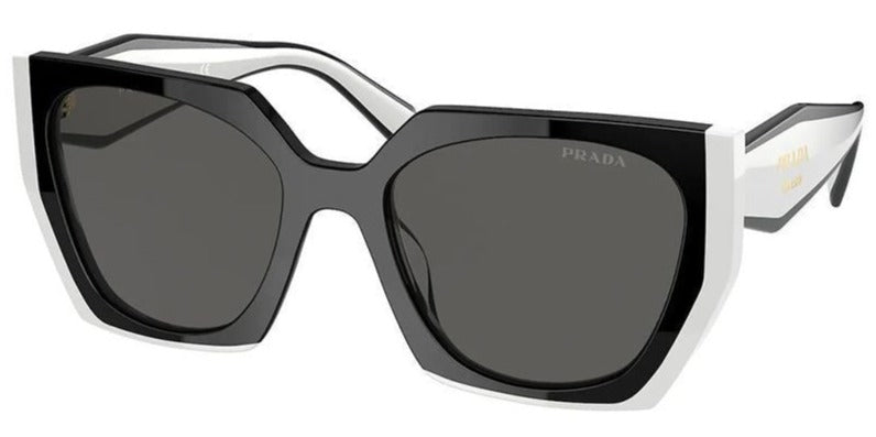 Prada PR15WSF Black & White Oversized Sunglasses - Luxury Fashion Shades for Women, UV Protection, Perfect for Beach, Driving & Outdoor Activities