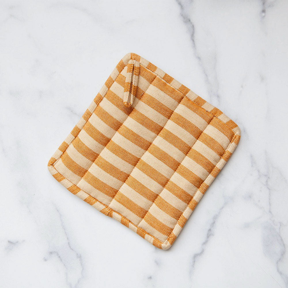 Premium Cotton Potholder Set - Heat Resistant Kitchen Mitts for Cooking & Baking - Honey Color - Perfect for Hot Pots, Pans & Baking Sheets