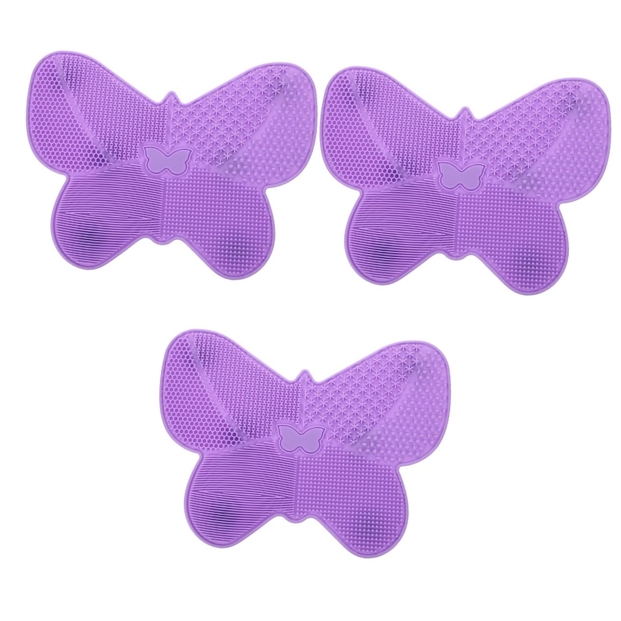FOMIYES 3-Pack Silicone Makeup Brush Cleaning Pads - Reusable Scrub Mat for Lipstick, Foundation & Beauty Tools - Portable Brush Cleaner for Travel & Home Makeup Station