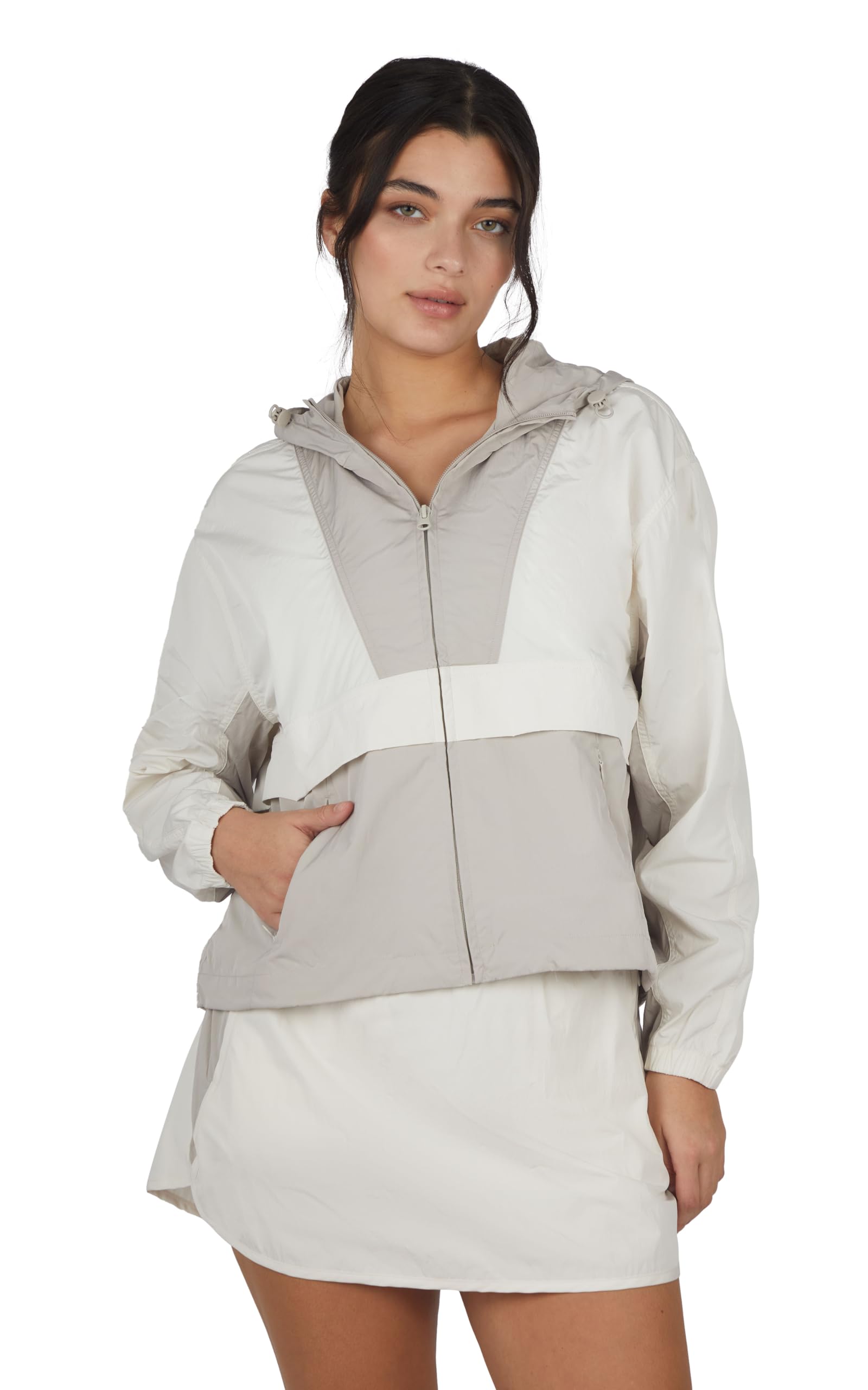 Yogalicious Women's Radiant Color Block Tatum Hoodie - Soft Fleece Pullover for Yoga, Running & Lounge Wear | Trendy Athletic Hooded Sweatshirt for Gym, Travel & Casual Outfits