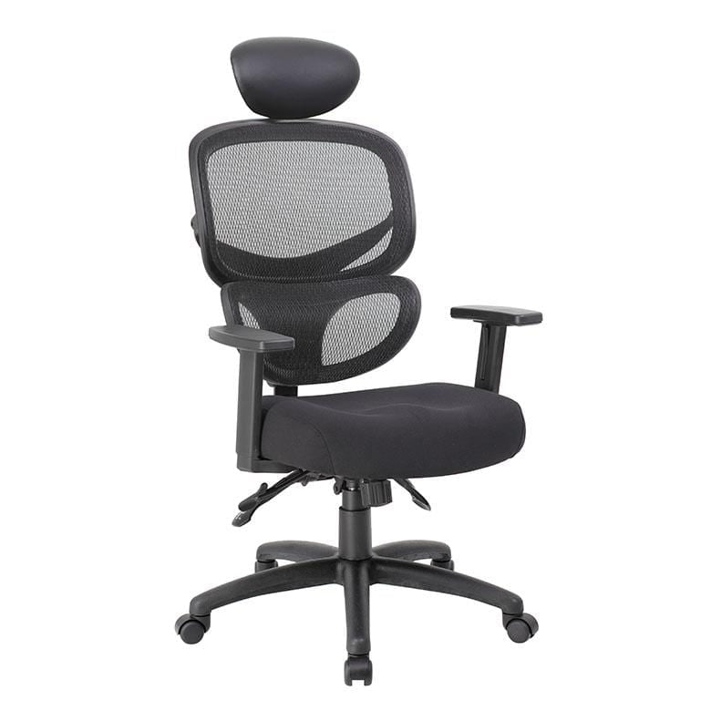 Ergonomic Mesh Office Chair with Lumbar Support - Adjustable Height & Tilt - Boss B6338 - Perfect for Home Office, Gaming & Workspaces
