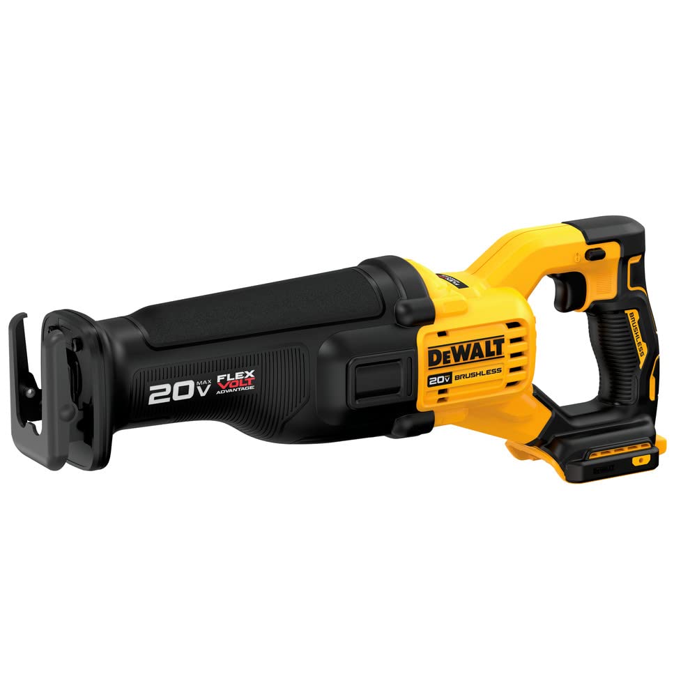 DEWALT 20V MAX FLEXVOLT Cordless Reciprocating Saw with Brushless Motor - Powerful Cutting Tool for Construction, Demolition, and Woodworking Projects