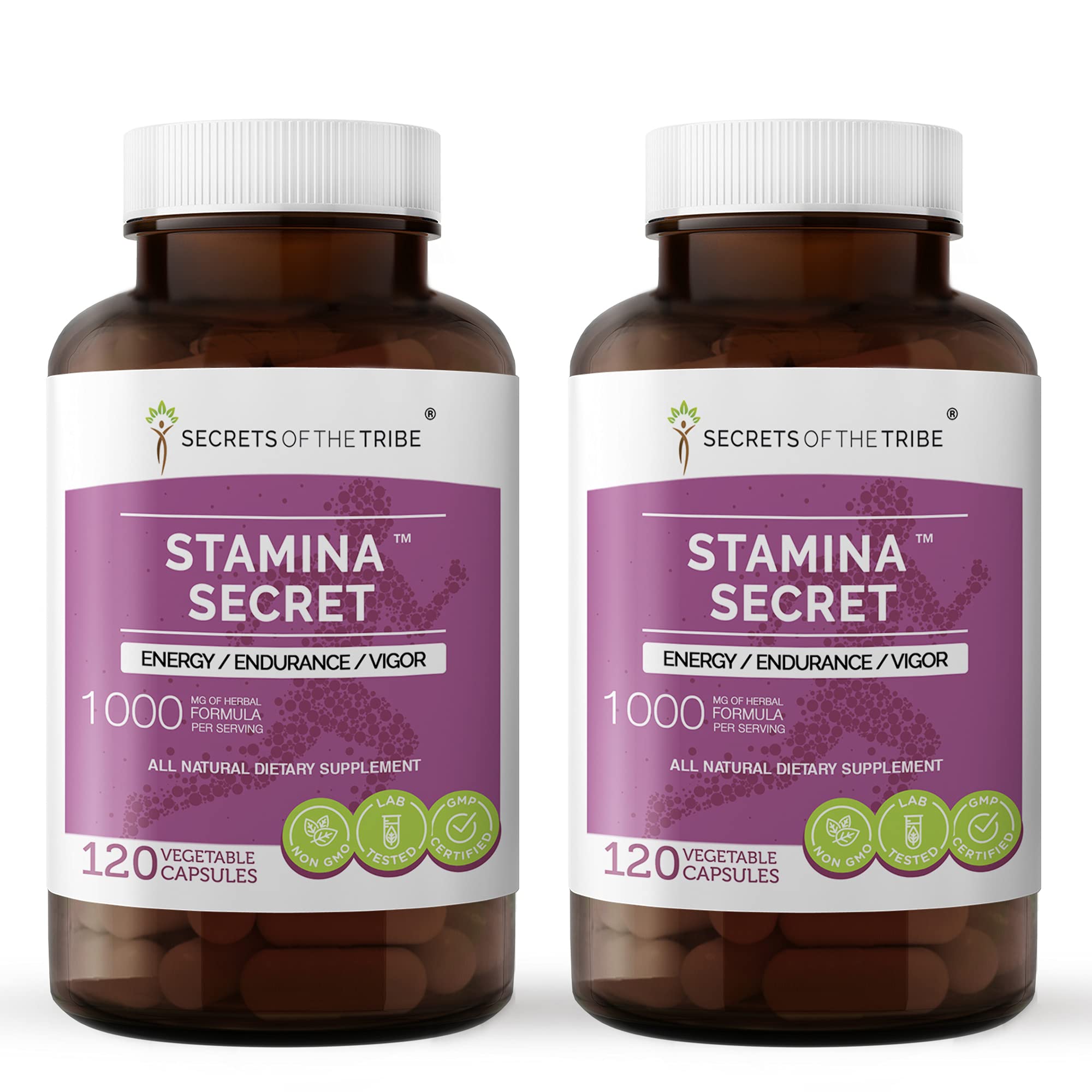 Stamina Secret 120 Capsules (2 Pack) - 1000mg Natural Energy Supplement with Maca Root, Siberian Ginseng, Rhodiola & Horny Goat Weed - Boosts Endurance, Vitality & Performance - Perfect for Athletes, Fitness Enthusiasts & Busy Professionals
