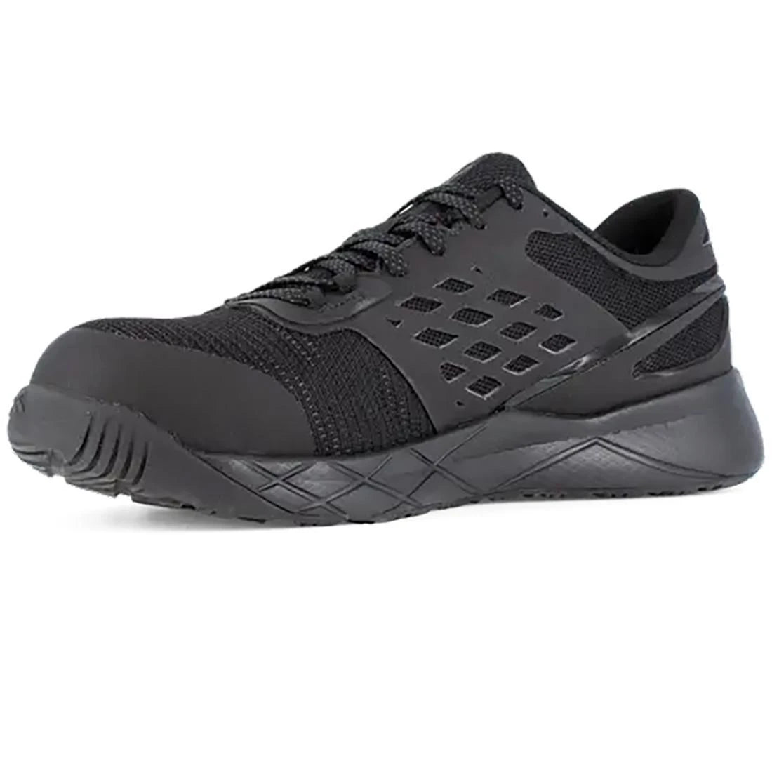 Nanoflex Tr Composite Toe Athletic Work Shoes for Men - Lightweight Safety Shoes with Slip Resistant & Electrical Hazard Protection - Perfect for Construction, Warehouse & Industrial Work (Black)