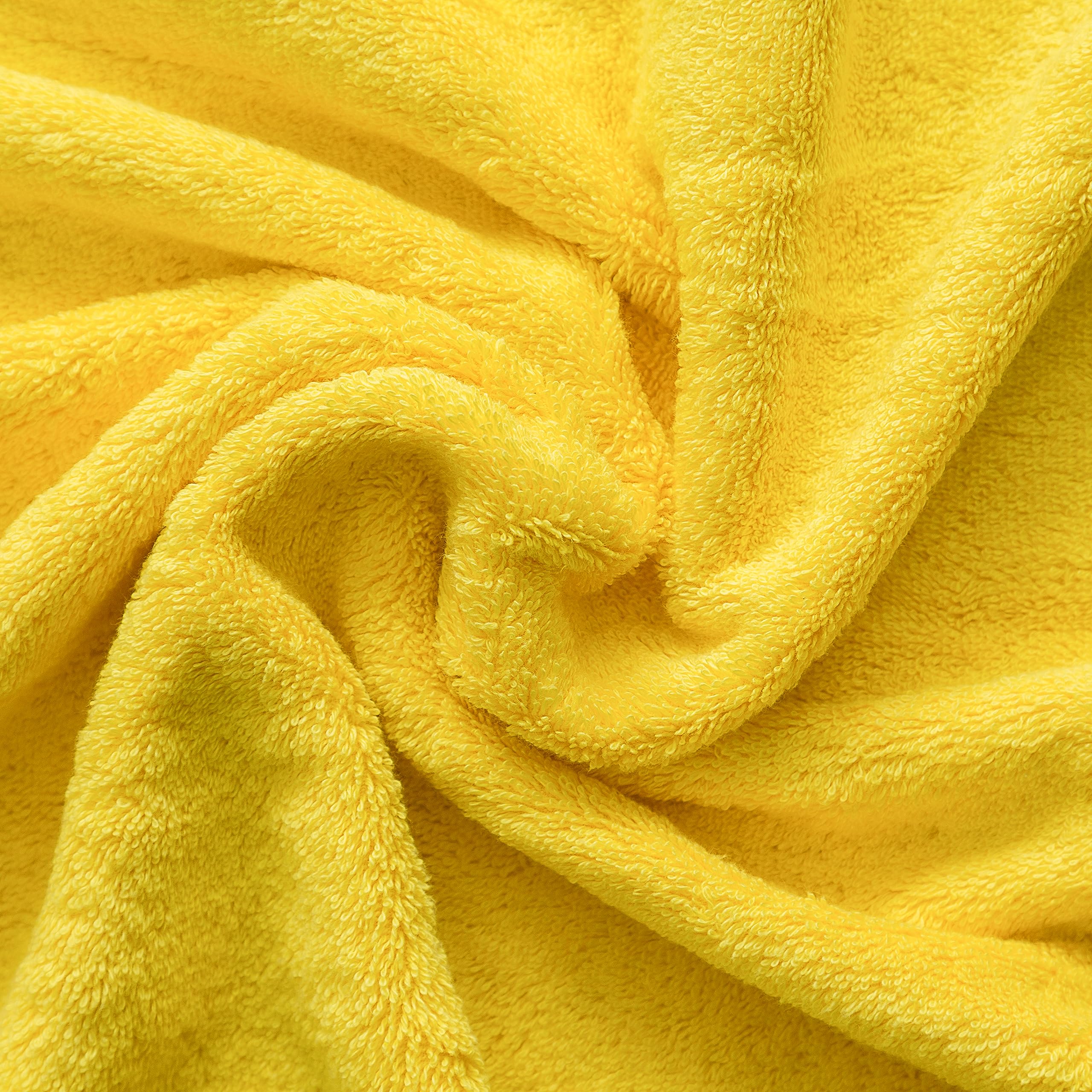 100% Cotton Oversized Bath Sheet 40x80 - Extra Large Turkish Bath Towel for Bathroom, Spa & Pool | Soft & Absorbent Yellow Bathsheet for Luxury Home & Hotel Use