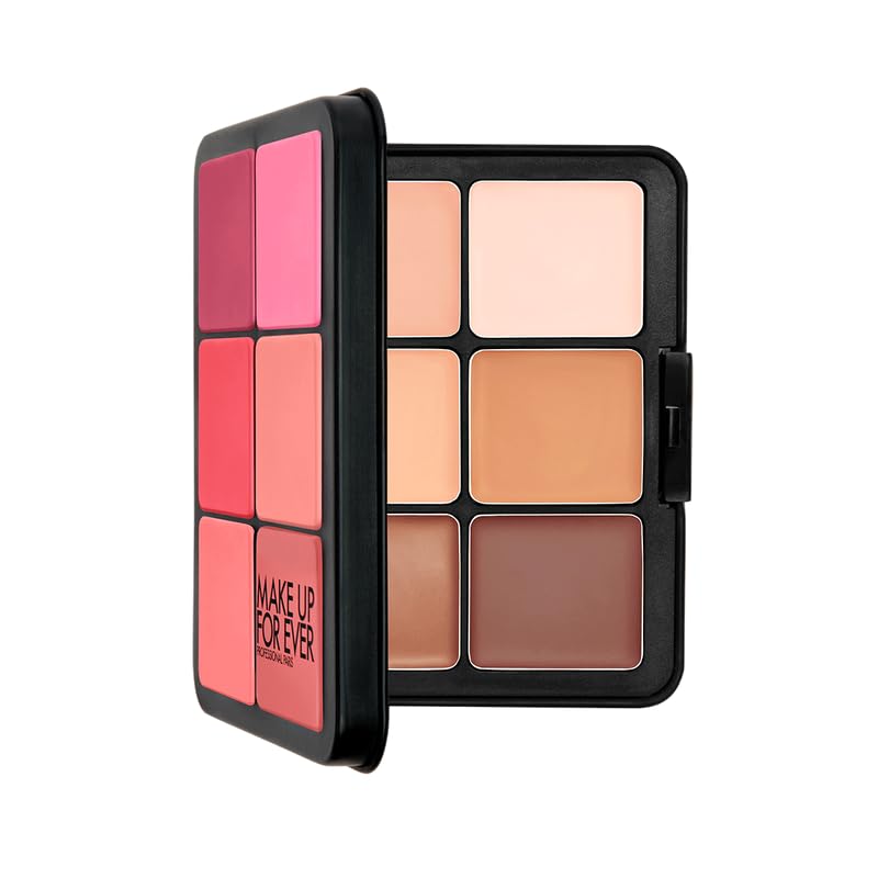 Make Up For Ever HD Skin Face Essentials Palette with Highlighters - Medium Harmony 2 for Women | Face & Cheek Contouring Makeup Kit | Perfect for Daily Wear & Special Occasions