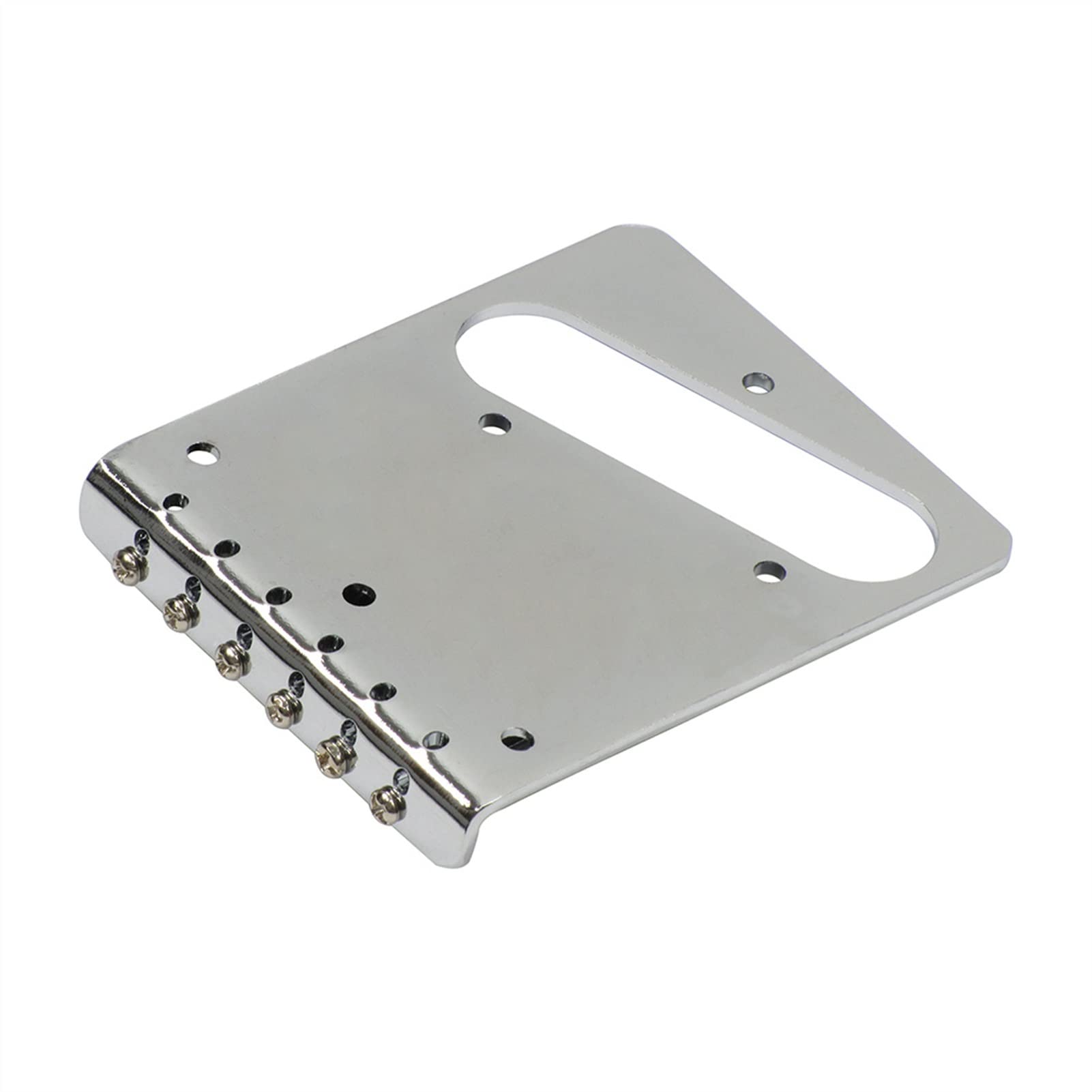 6 Saddles Chrome Guitar Bridge with 10.5mm String Spacing for TL Guitar System - Perfect for Electric Guitar Setup & Replacement Parts