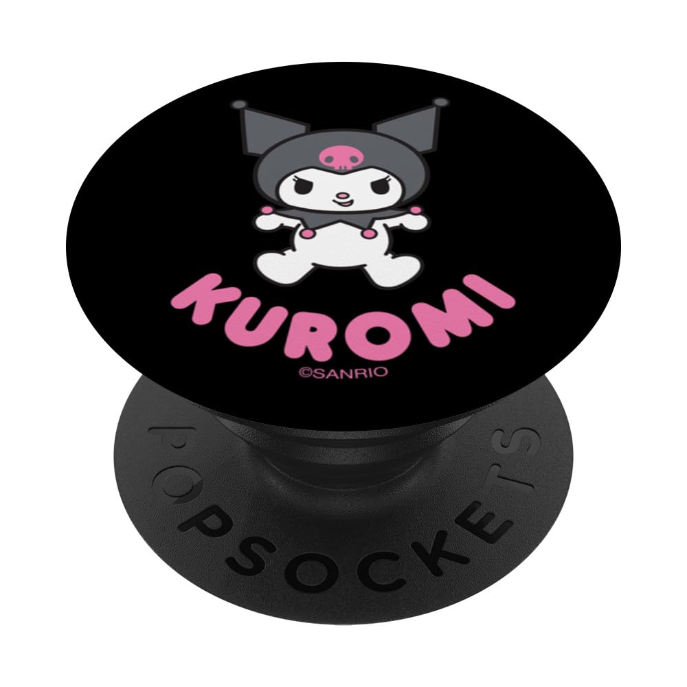Kuromi Anime PopSockets Adhesive PopGrip - Black Swappable Phone Grip for iPhone, Samsung & All Smartphones - Perfect for Gaming, Selfies & Daily Use