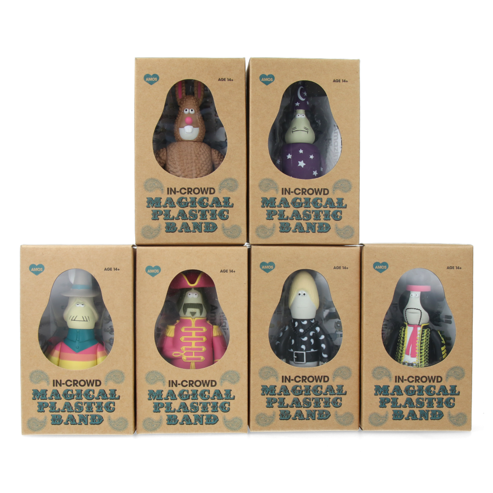 James Jarvis In Crowd Major Moultys Amazing Magical Plastic Band Set - 6 Piece Collectible Toy Figures for Kids & Adults - Perfect for Display, Gifts, and Playtime Fun