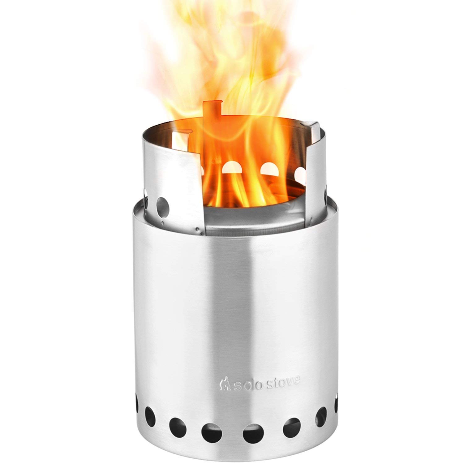 Solo Stove Titan - Portable Wood Burning Camping Stove for Backpacking, Hiking & Outdoor Cooking | Compact Stainless Steel Design | No Batteries or Fuel Needed | Perfect for Campfires, Picnics & Emergency Preparedness