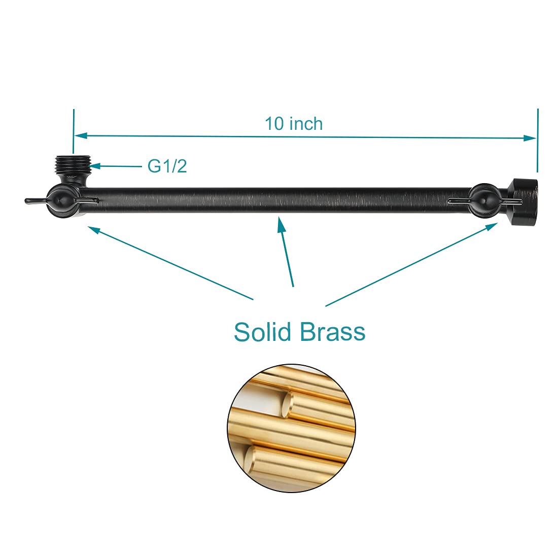BRIGHT SHOWERS 4-Spray Shower Head Set - Oil Rubbed Bronze & Black Finish with 60