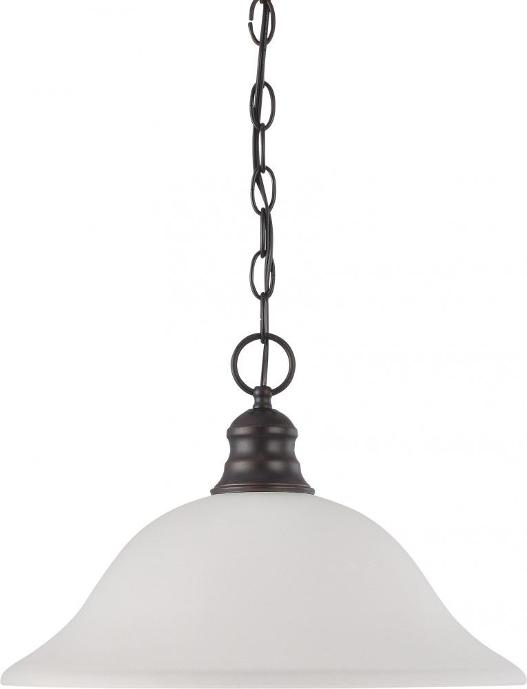 NUVO 60/3173 Modern One Light Pendant - Mahogany Bronze Finish with Frosted Glass Shade - Perfect for Dining Room, Kitchen Island or Entryway Lighting
