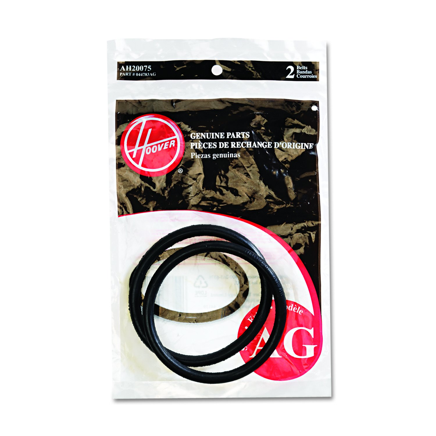 Hoover Commercial AH20075 Replacement Belt (2-Pack) for Guardsman Vacuum Cleaners - Compatible with Upright & Canister Vacuums for Home & Office Cleaning