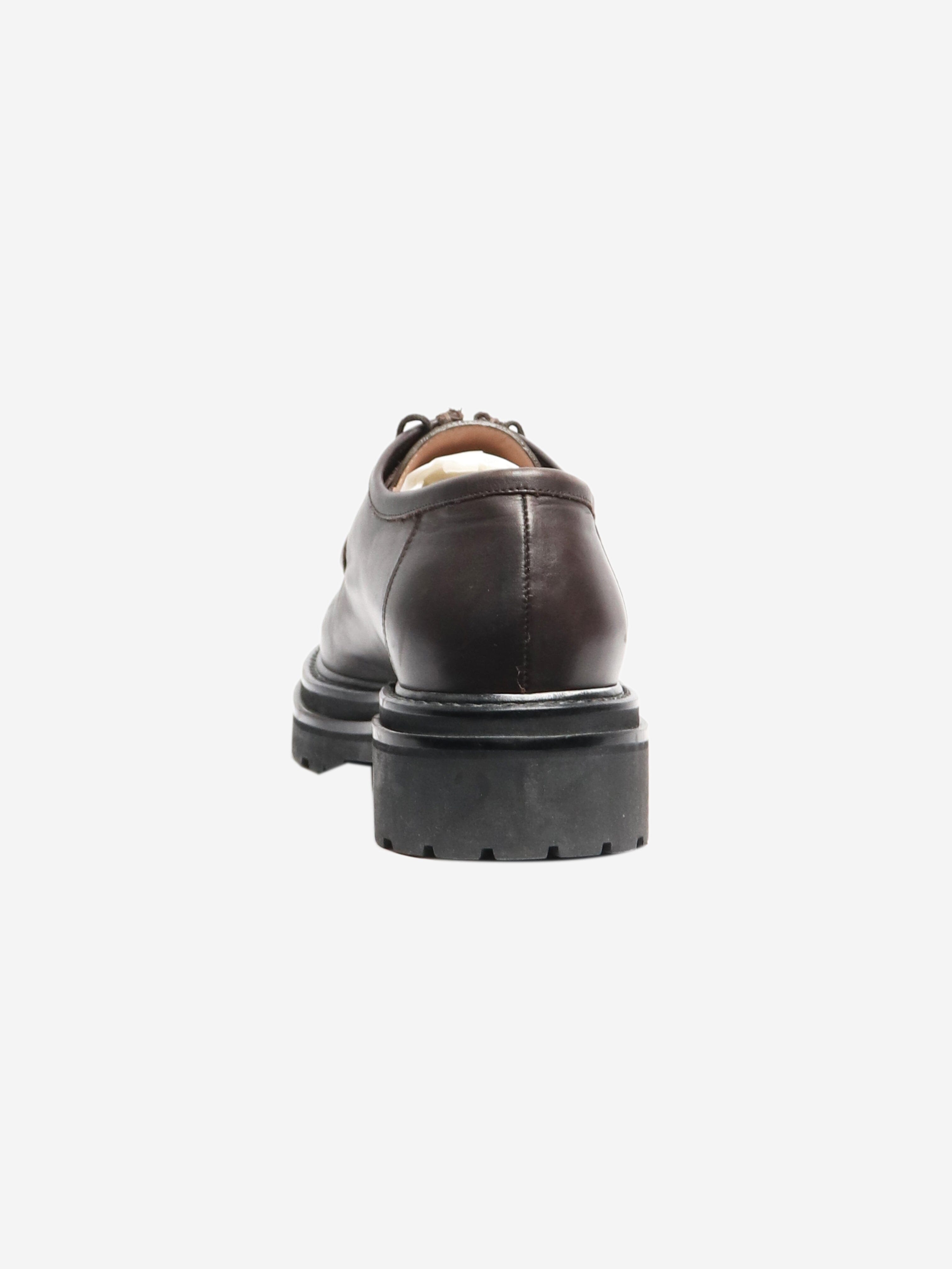 Stylish Brown Derby Shoes for Men & Women - Size EU 38 (UK 5) - Perfect for Office, Formal Events & Business Casual Outfits