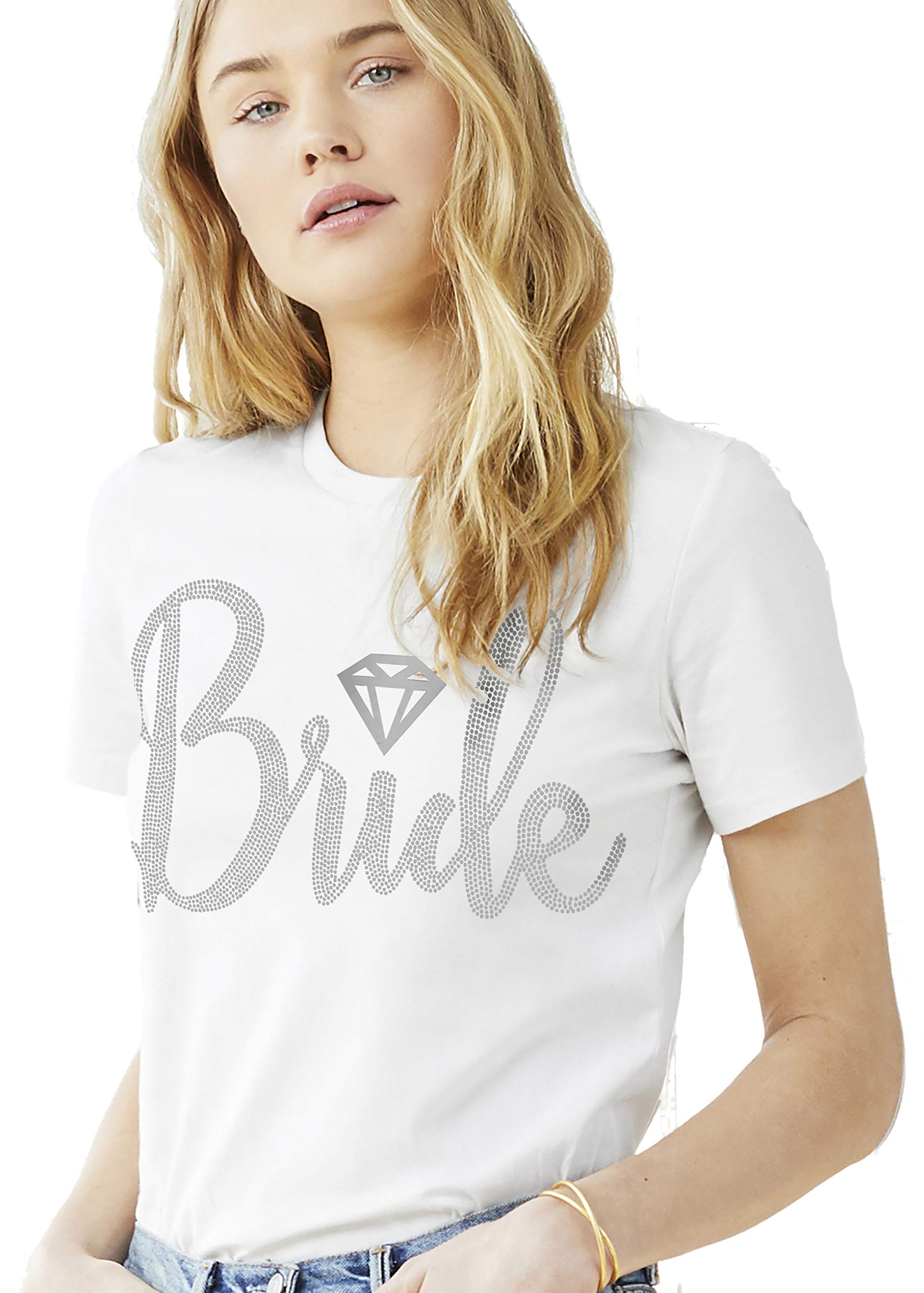 Sparkling Rhinestone Bride Shirt - Bride Squad, Team Bride, I Do Crew Bachelorette Party T-Shirts for Wedding, Bridal Shower & Girls Night Out