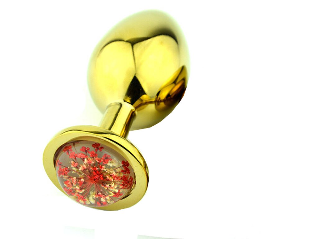Premium Gold Metal Anal Plug - Comfortable & Safe Glass-Type Butt Plug for Adults - Perfect for Couples Play, BDSM, and Sensual Exploration