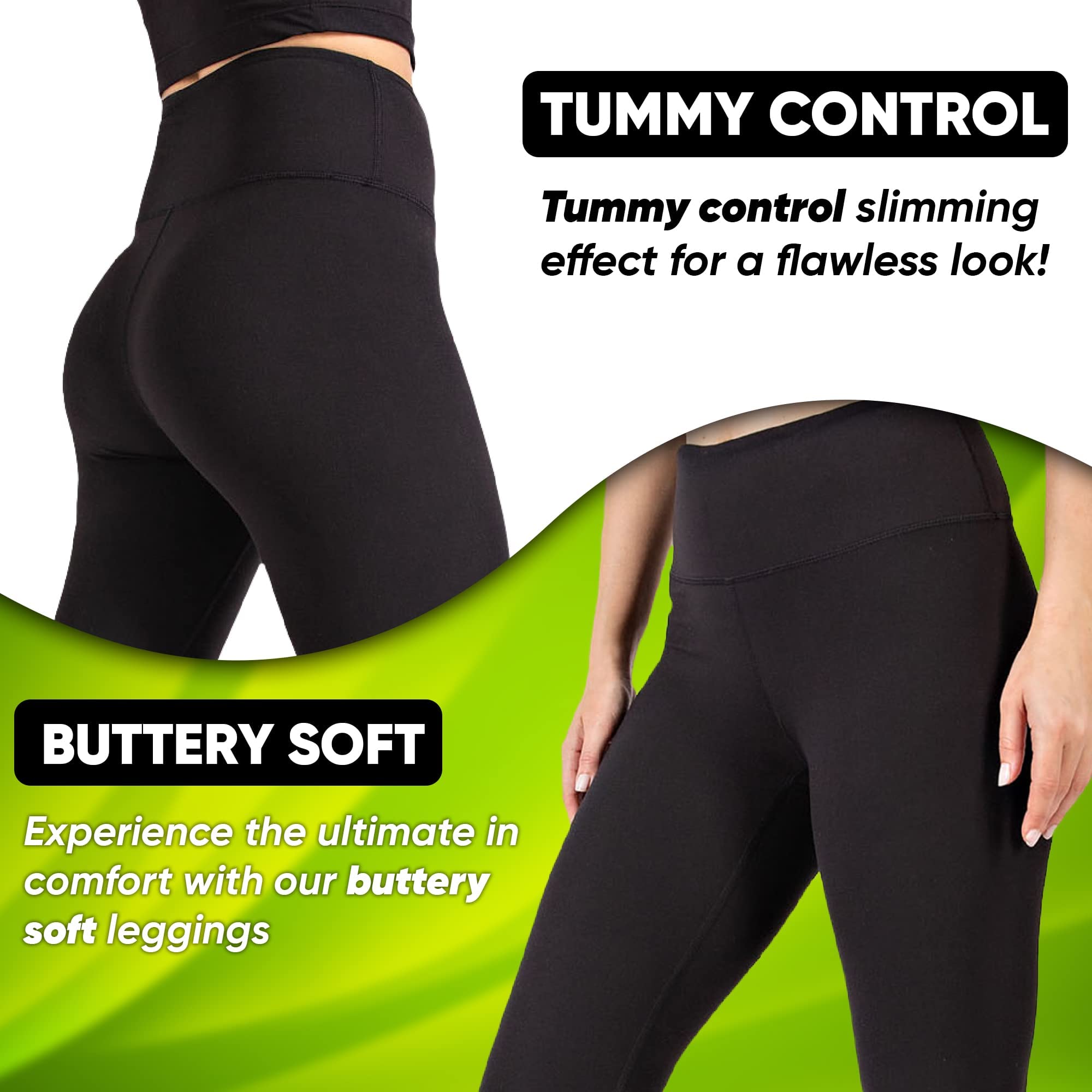 Buttery Soft Women's Yoga Leggings - High Waisted Tummy Control Workout Pants for Women | Perfect for Yoga, Gym, Running & Everyday Wear