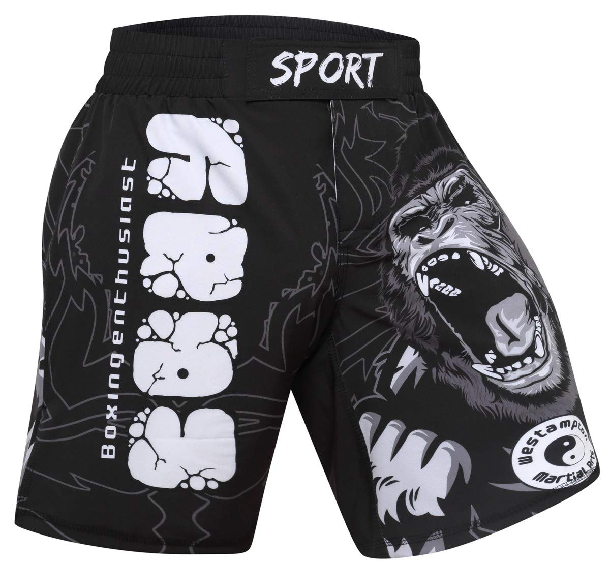 Red Plume Men's 3D Digital Print Athletic Shorts - Breathable Loose-Fit Performance Sportswear for Running, Gym & Outdoor Activities