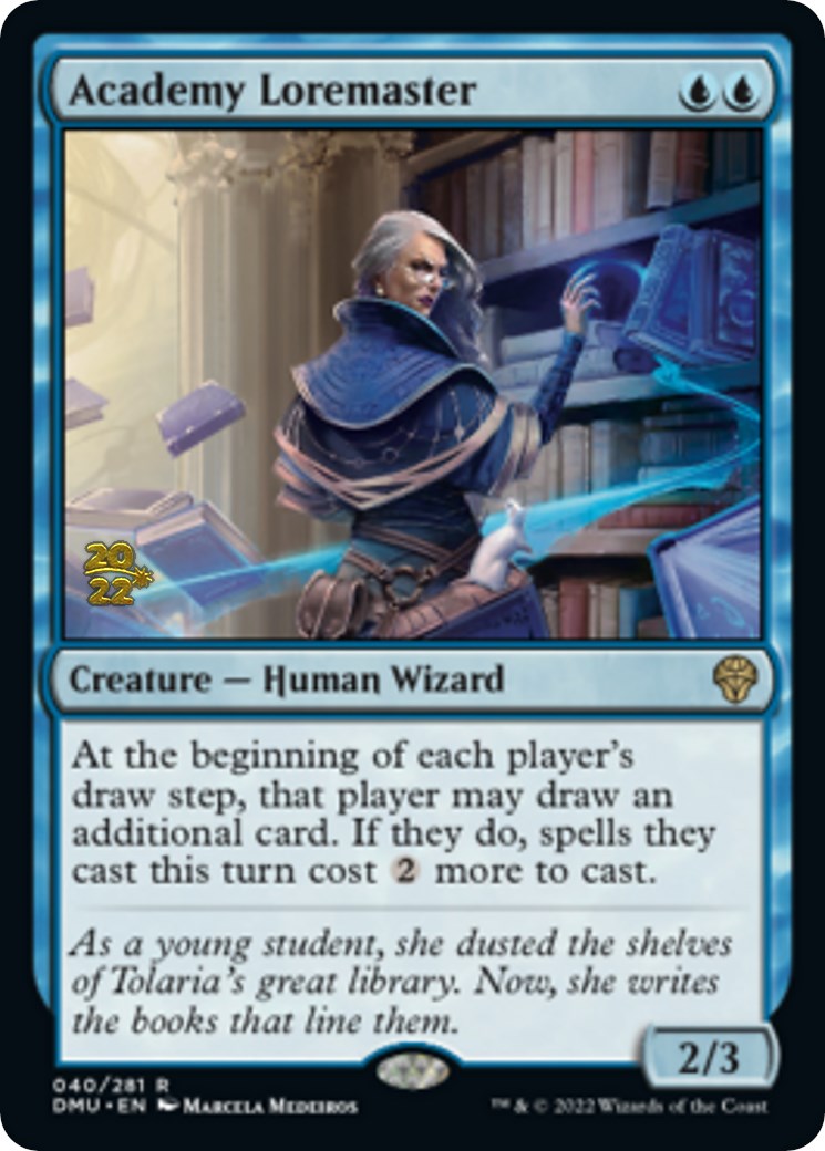 Academy Loremaster - Dominaria United Prerelease Promo Card | MTG Magic: The Gathering Collectible Trading Card Game - Perfect for Deck Building & Tournaments