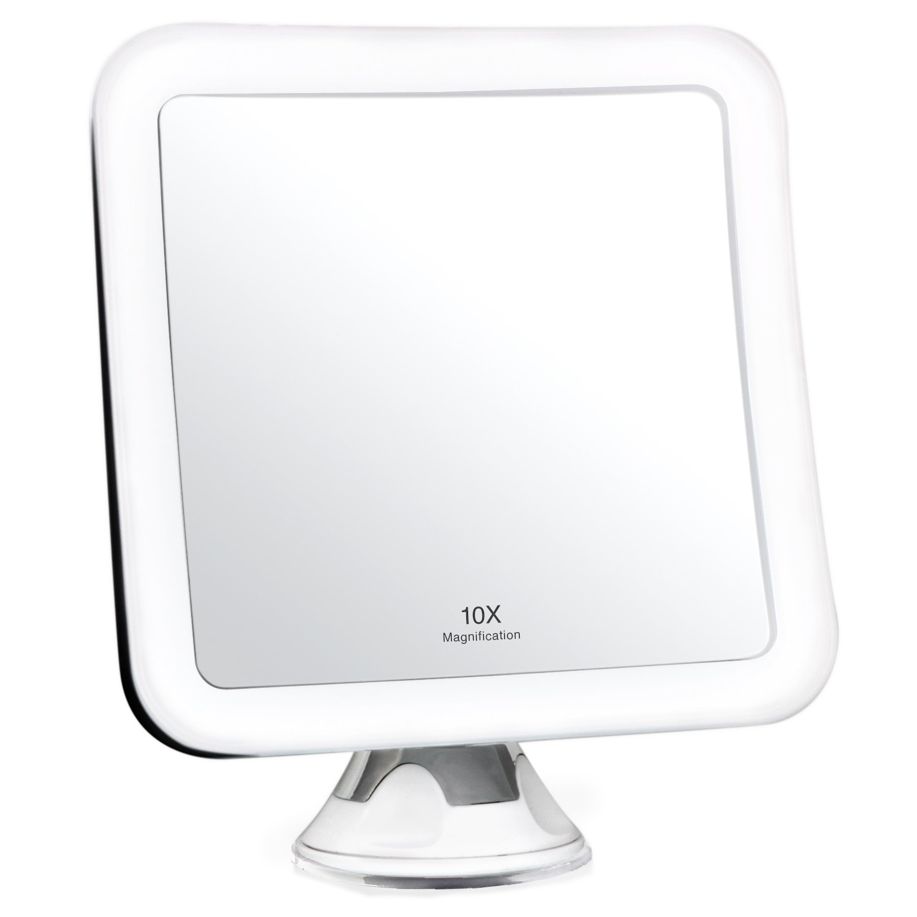 Fancii 10X Magnifying Makeup Mirror with LED Lights - Daylight Vanity Mirror, Cordless, 360° Rotation, 6.5
