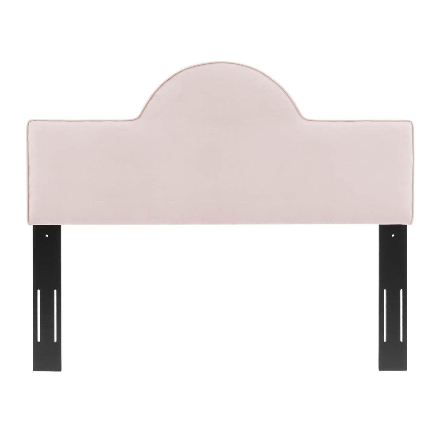 Modway Dawn Performance Velvet Headboard - Full/Queen Size Pink Upholstered Bed Headboard for Bedroom Decor & Luxury Bedroom Upgrade