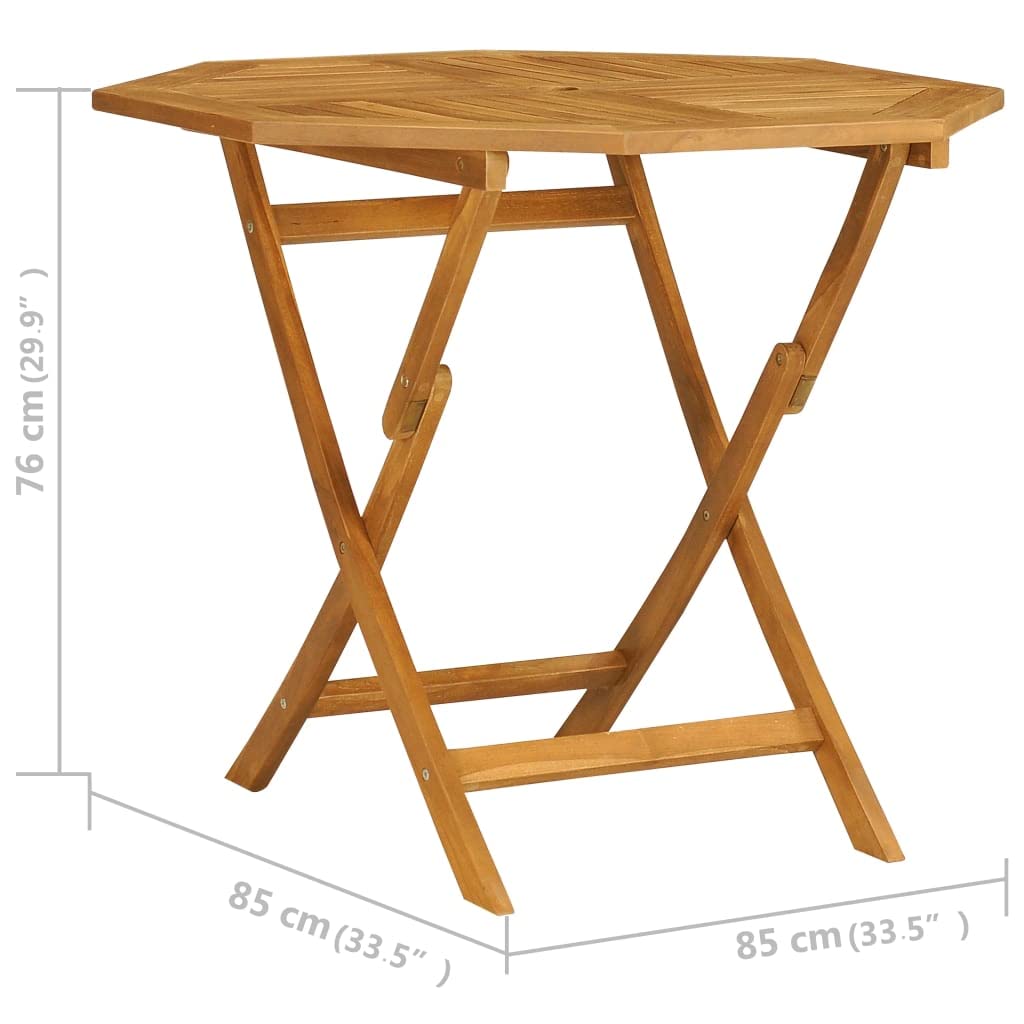 Premium 5-Piece Teak Wood Patio Dining Set - Scandinavian Style Outdoor Garden Furniture - Durable & Weather-Resistant with Foldable Design - Perfect for Backyard, Deck, Poolside & Terrace Dining