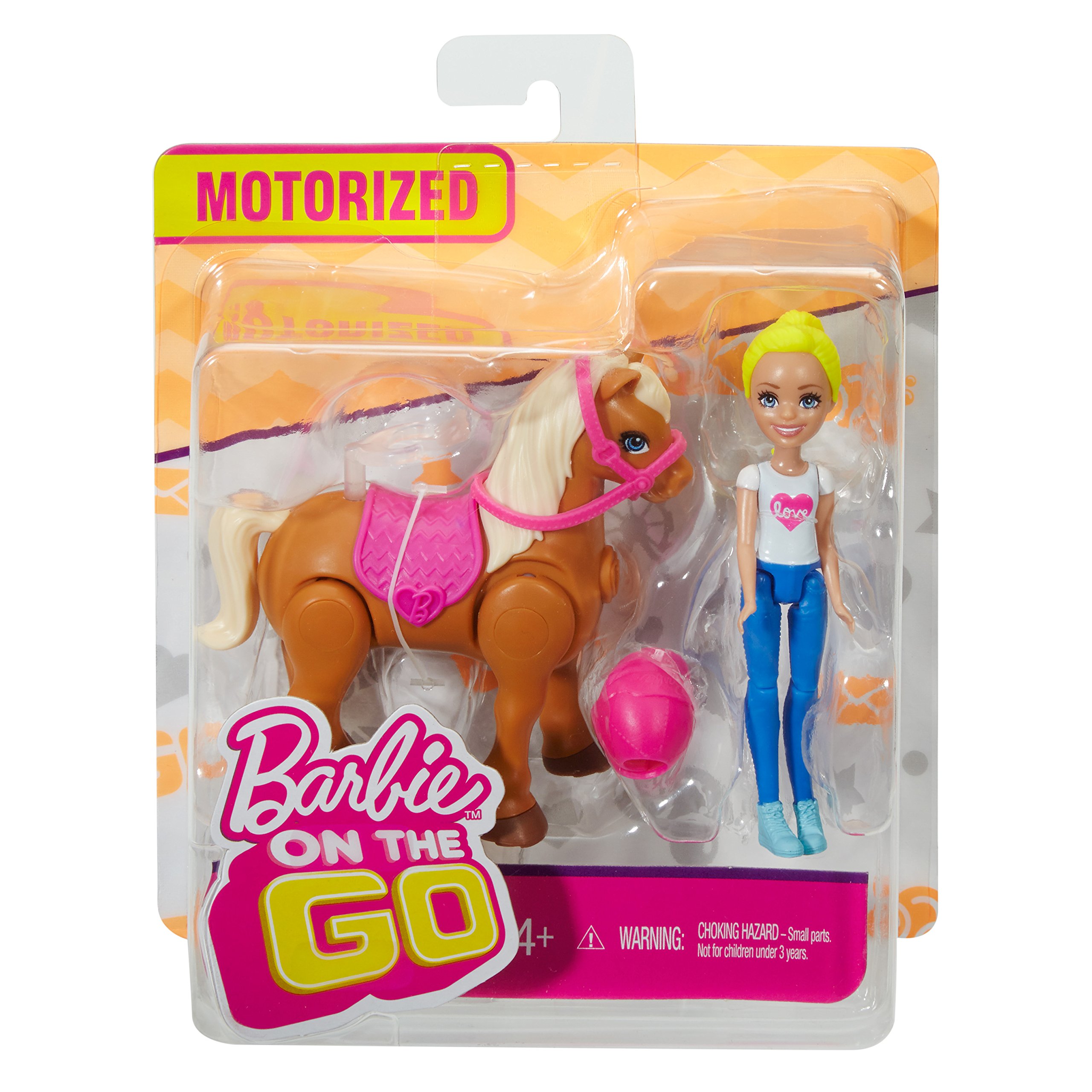 Barbie On The Go™ Brown Pony and Doll Playset - Multicolor Fashion Doll with Horse for Girls Age 4+ | Pretend Play, Birthday Gift, Travel Toy