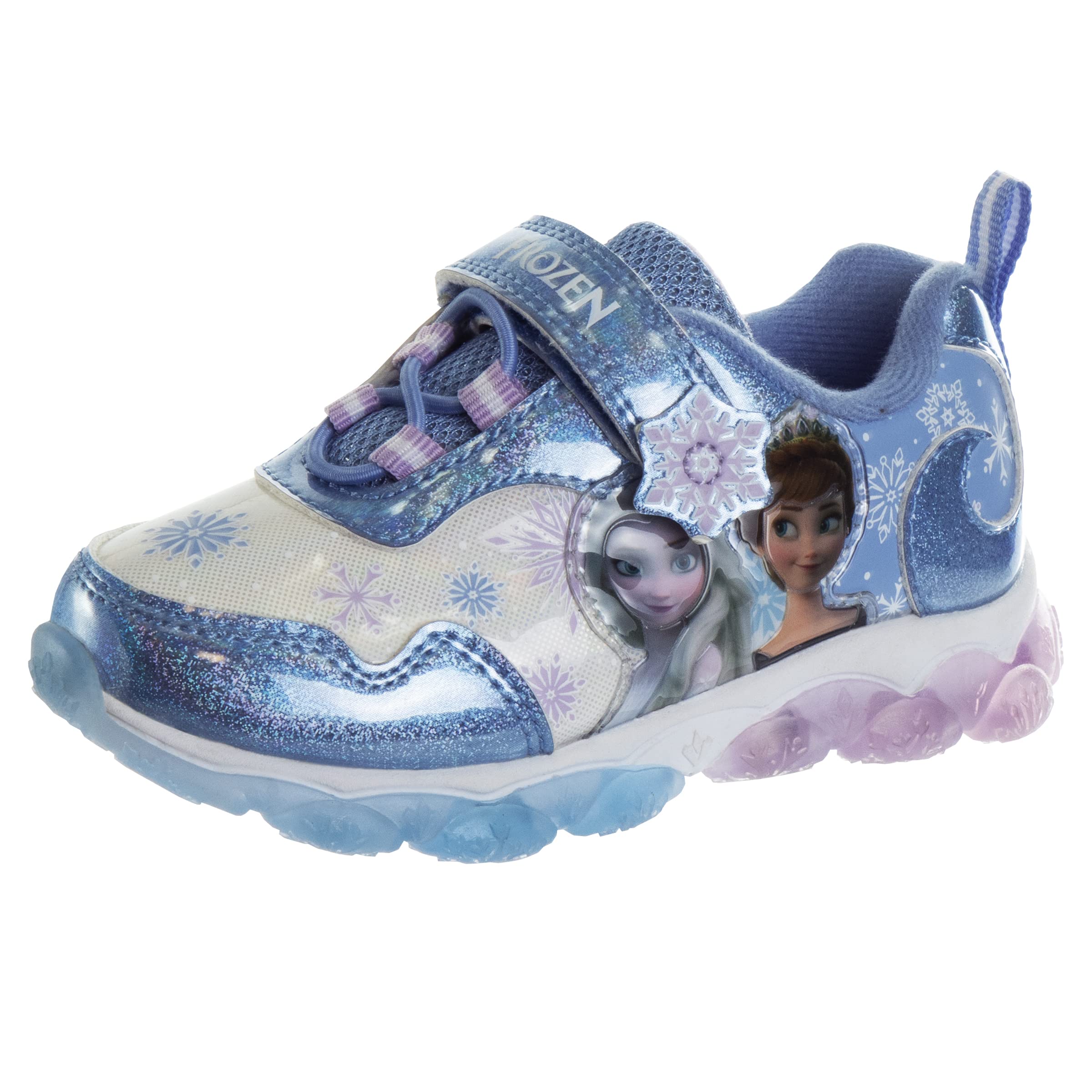Disney Frozen Light-Up Sneakers for Girls - Toddler Running Shoes for Play & School