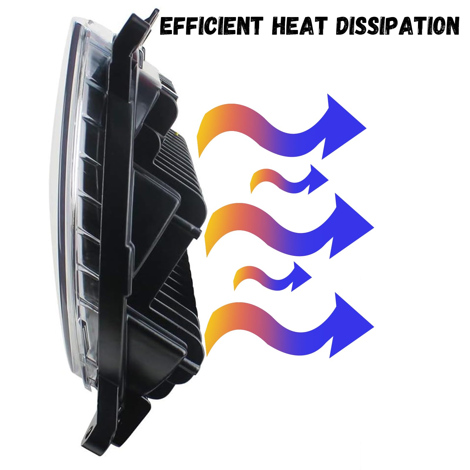 LED Headlight for Harley Road Glide Motorcycle (2015-2023) - Bright Daytime Running Lights & Side Lights - Black Headlamp Replacement Accessories - Perfect for Night Riding & Enhanced Visibility
