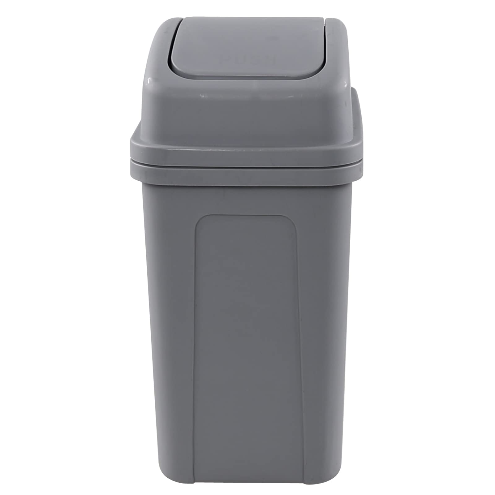 2 Gallon Small Swing Lid Trash Can - Compact Kitchen & Bathroom Garbage Bin with Swing-Top Lid, Gray - Perfect for Office, Dorm, or Under Sink Use
