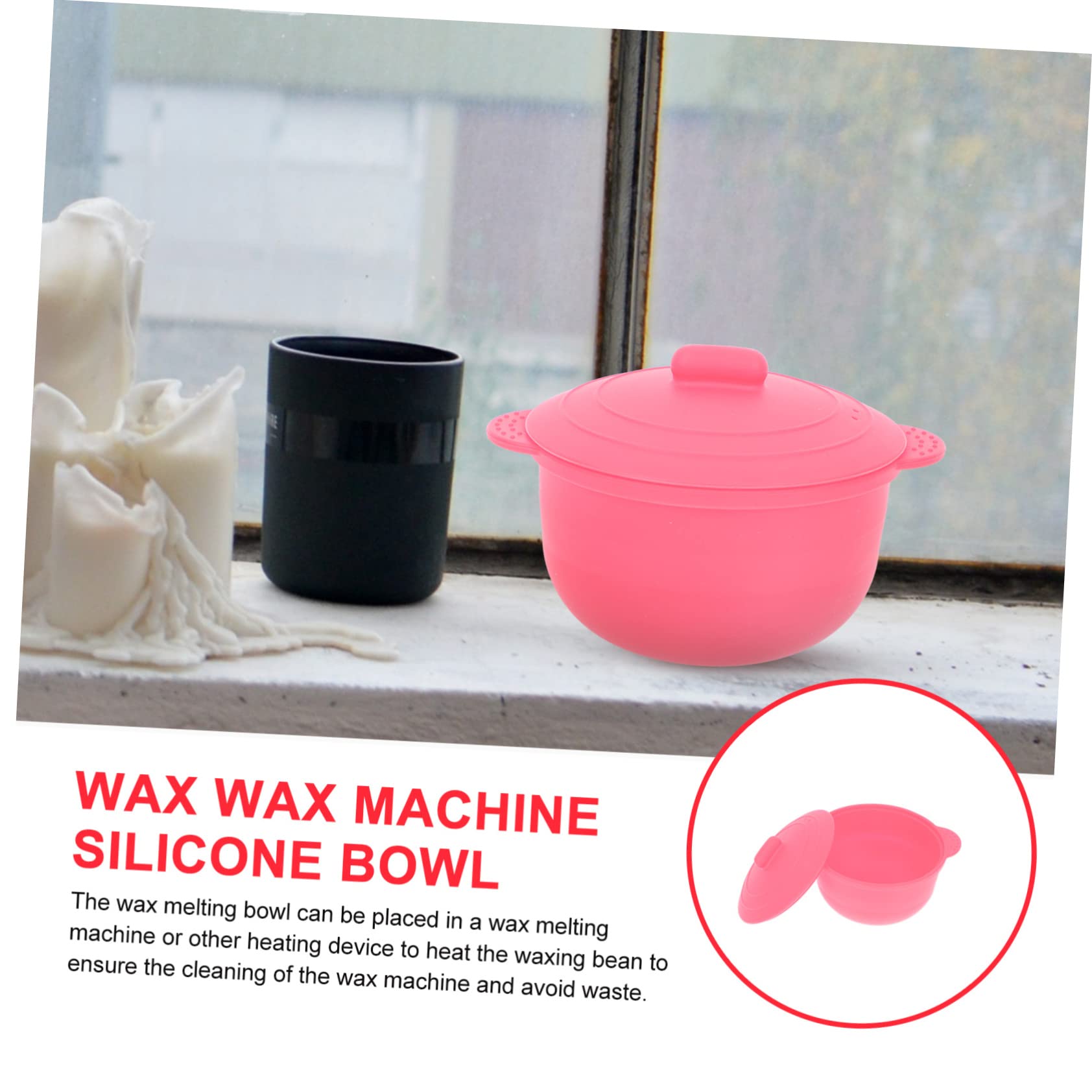 2pcs Portable Silicone Wax Melter Bowl - Travel Wax Heater for Hair Removal & Toiletry Supplies - HONMEET Wax Melting Container for DIY, Salon & Home Use