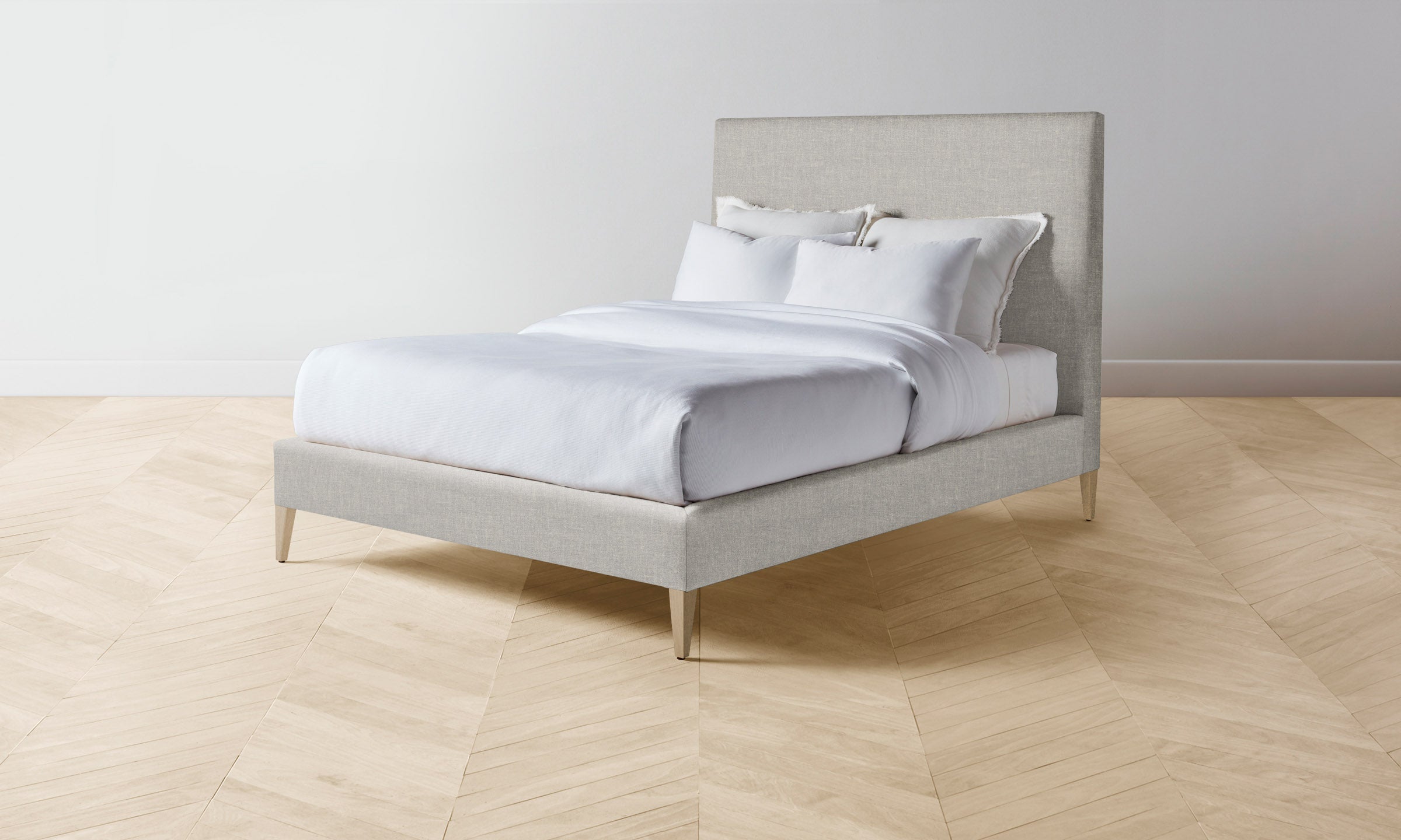 The Essex Bed - Premium Heritage Belgian Linen Summit Bed Frame | Luxury Bedroom Furniture for Master Suite & Guest Room