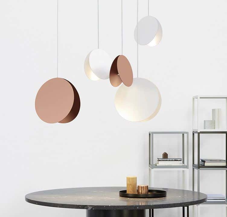 Modern Plaetoe Disk Shades Pendant Lamp - Sleek Scandinavian Design for Dining Room, Kitchen Island & Bedroom Lighting