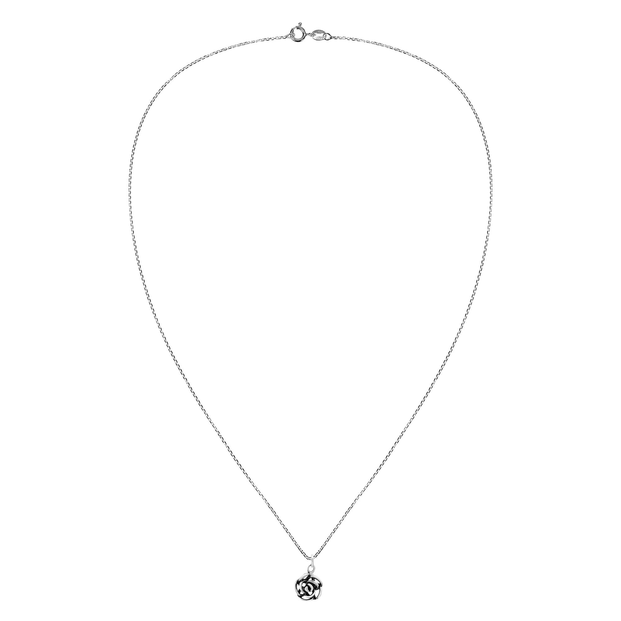 Modern Hidden Rose Blossom .925 Sterling Silver Pendant Necklace for Women - Elegant Jewelry Gift for Valentine's Day, Anniversary & Special Occasions