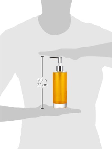 Premium Yellow Polystyrene Soap Dispenser - 6.5 x 6.5 x 22 cm - Elegant Bathroom & Kitchen Liquid Soap Dispenser for Home, Office, and Restaurant Use