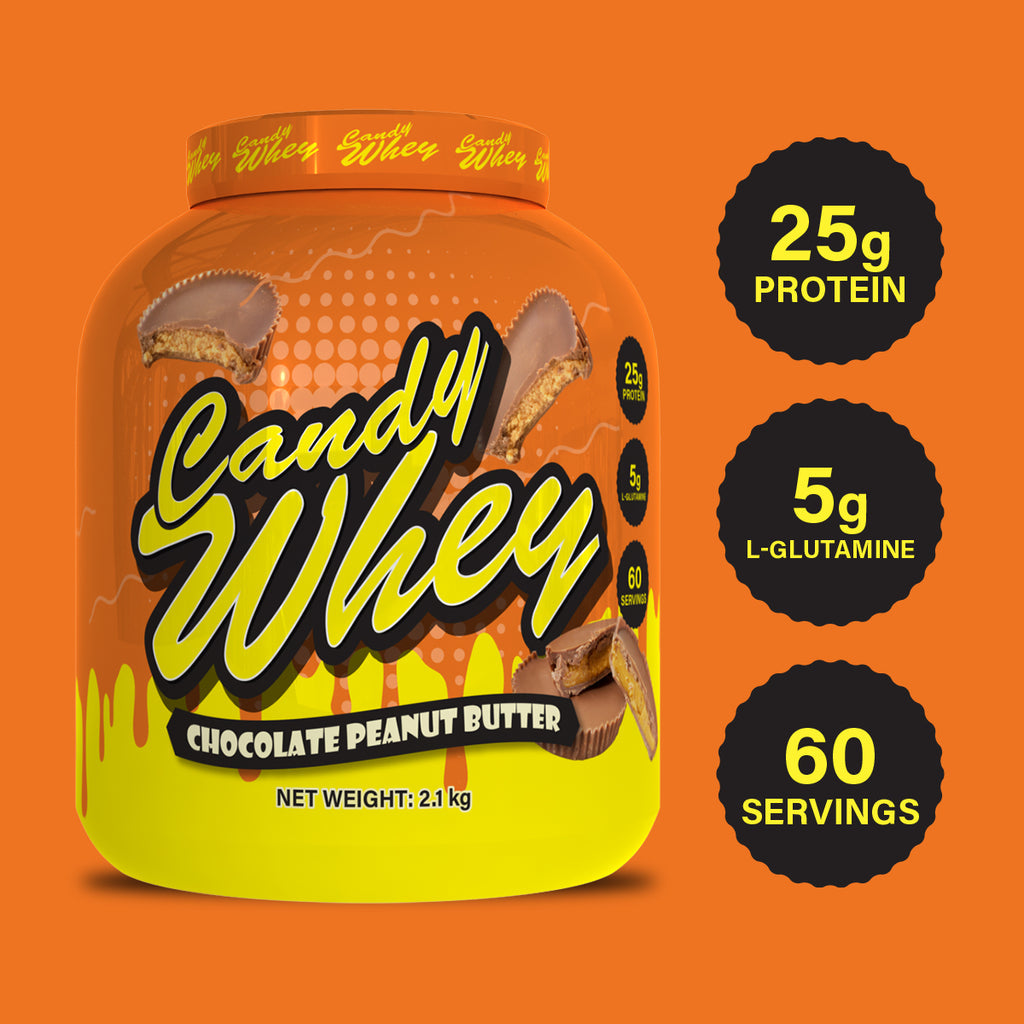 Premium Candy Whey Protein Powder 2.1kg (4.63 lbs) - Delicious Vanilla & Chocolate Flavors for Muscle Recovery & Post-Workout Shakes - Ideal for Gym, Fitness & Bodybuilding Enthusiasts