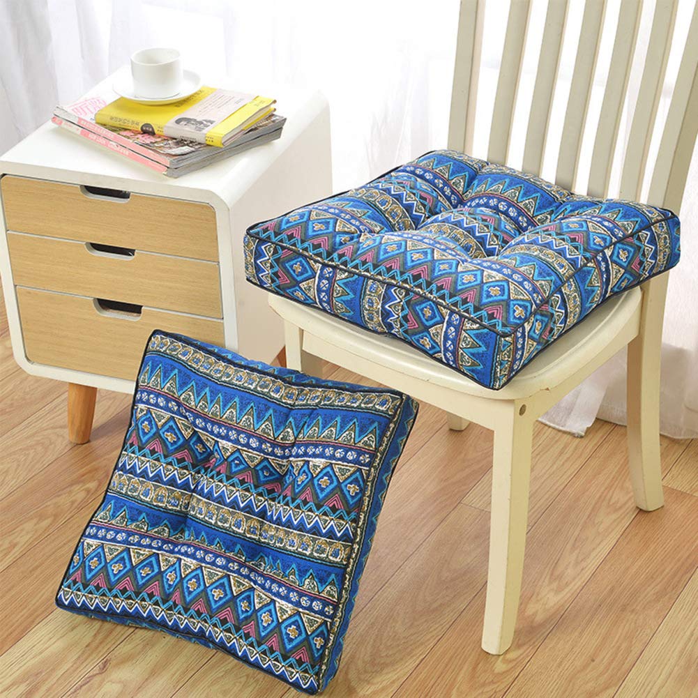 Square Cotton Seat Cushion 40x40x10cm (16x16x4in) - Thickened Soft Tatami Chair Pad for Office, Yoga, Classroom, Dining & Outdoor Floor Use - Breathable & Comfortable Support for Home, Garden or Meditation