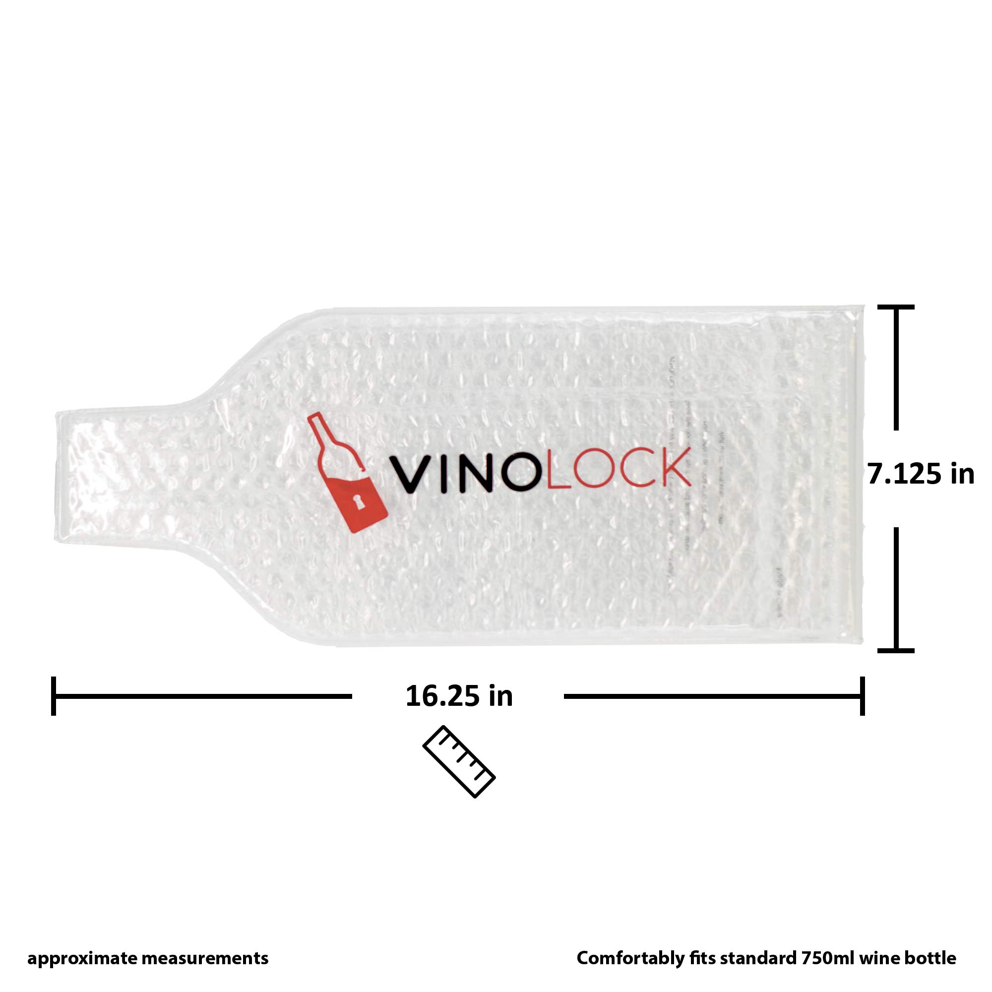 Vinolock Wine Protector Bags for Airline Travel - 6 Pack Set | Leak-Proof & Durable Wine Bottle Protectors | Perfect for Flying, Gifts & Wine Transport