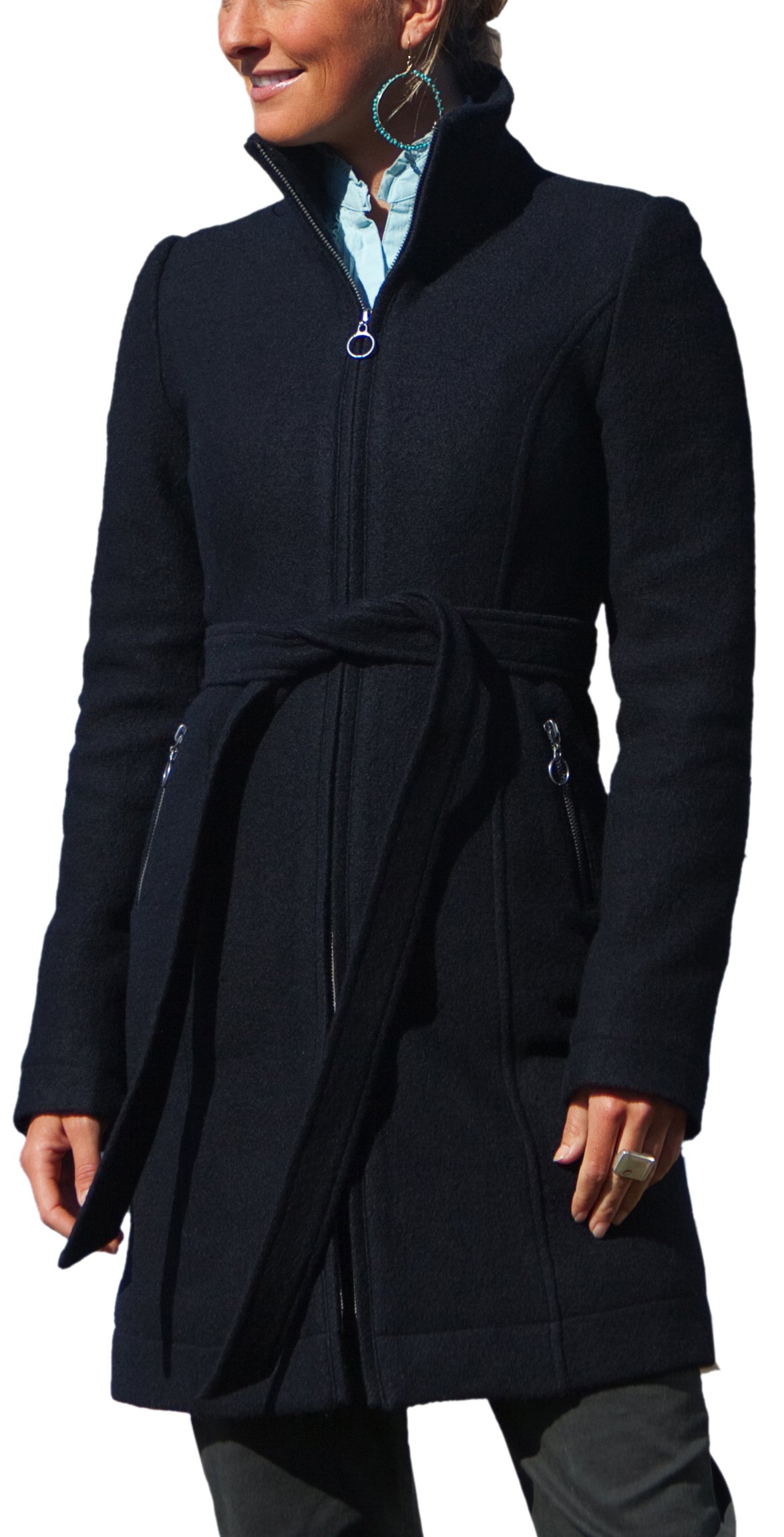 Carve Women's Jackson Long Coat - Waterproof Winter Trench Coat with Hood, Warm Windproof Outerwear for Cold Weather - Perfect for Work, Travel & Outdoor Activities