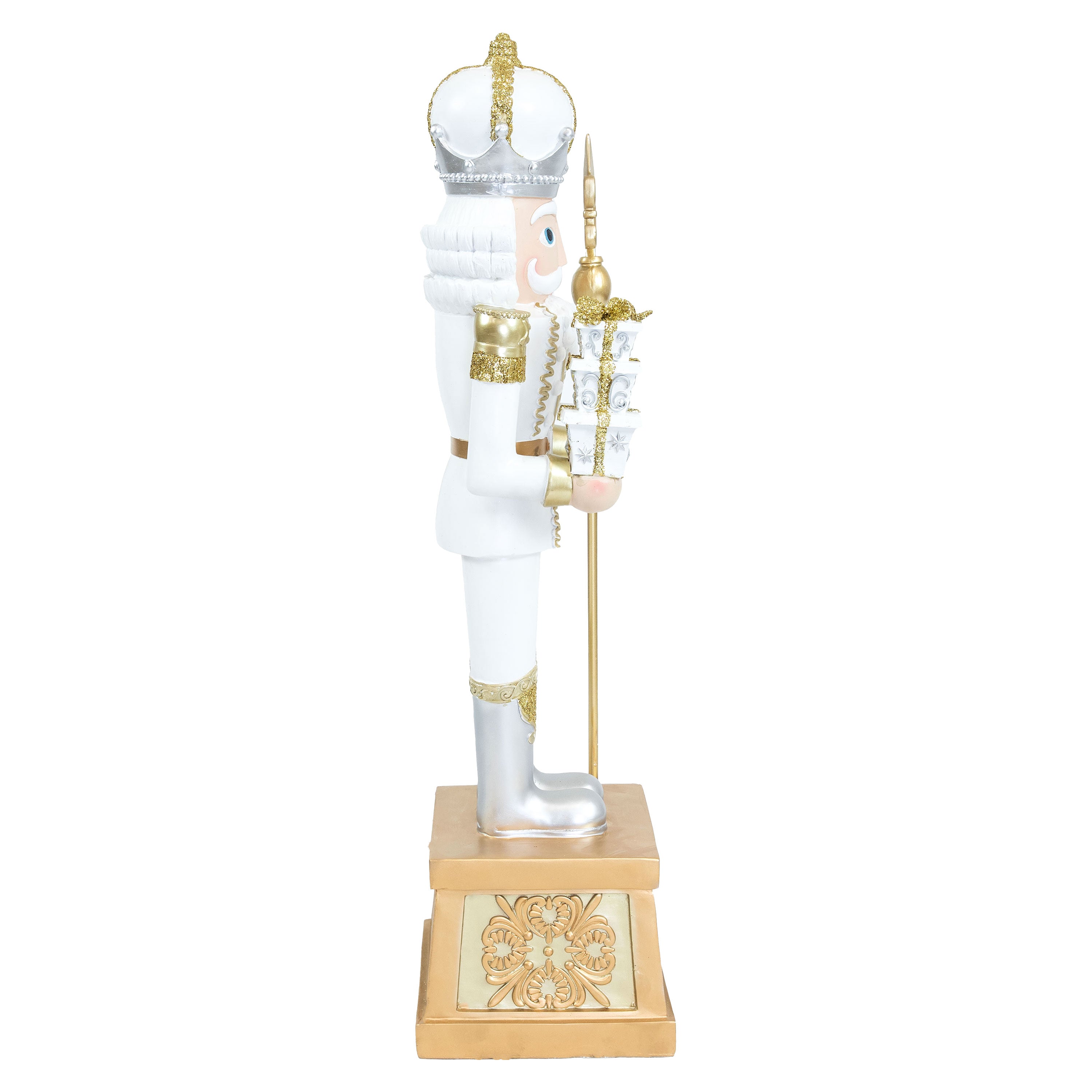 Sunnydaze Pierre the Fleur de Lis Christmas Nutcracker Statue - 47