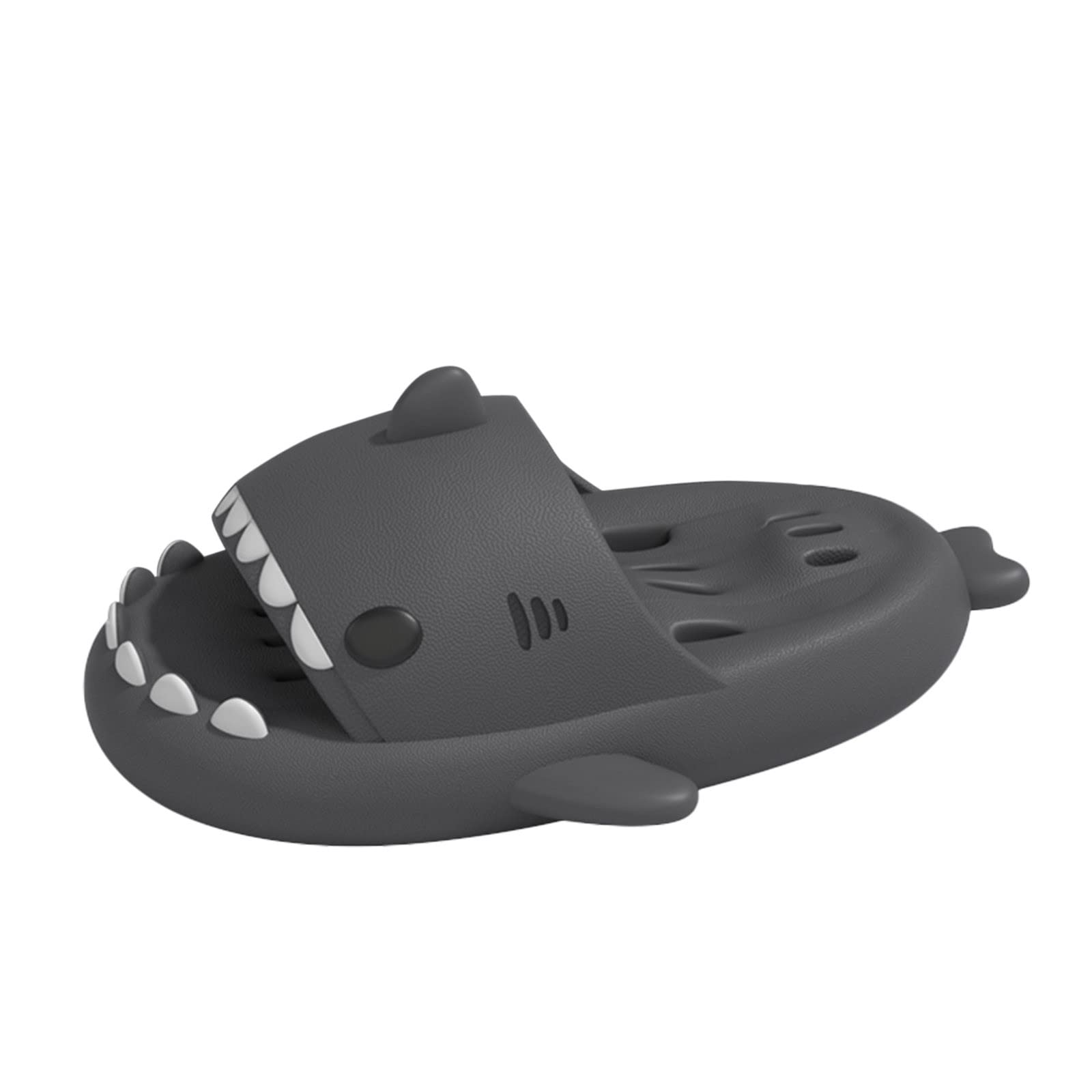 Anti-Slip Open Toe Shower Slides for Women | Non-Slip Beach Sandals | Cute Shark Furry Slippers for Summer 2022 | Perfect for Pool, Beach, and Bathroom Safety