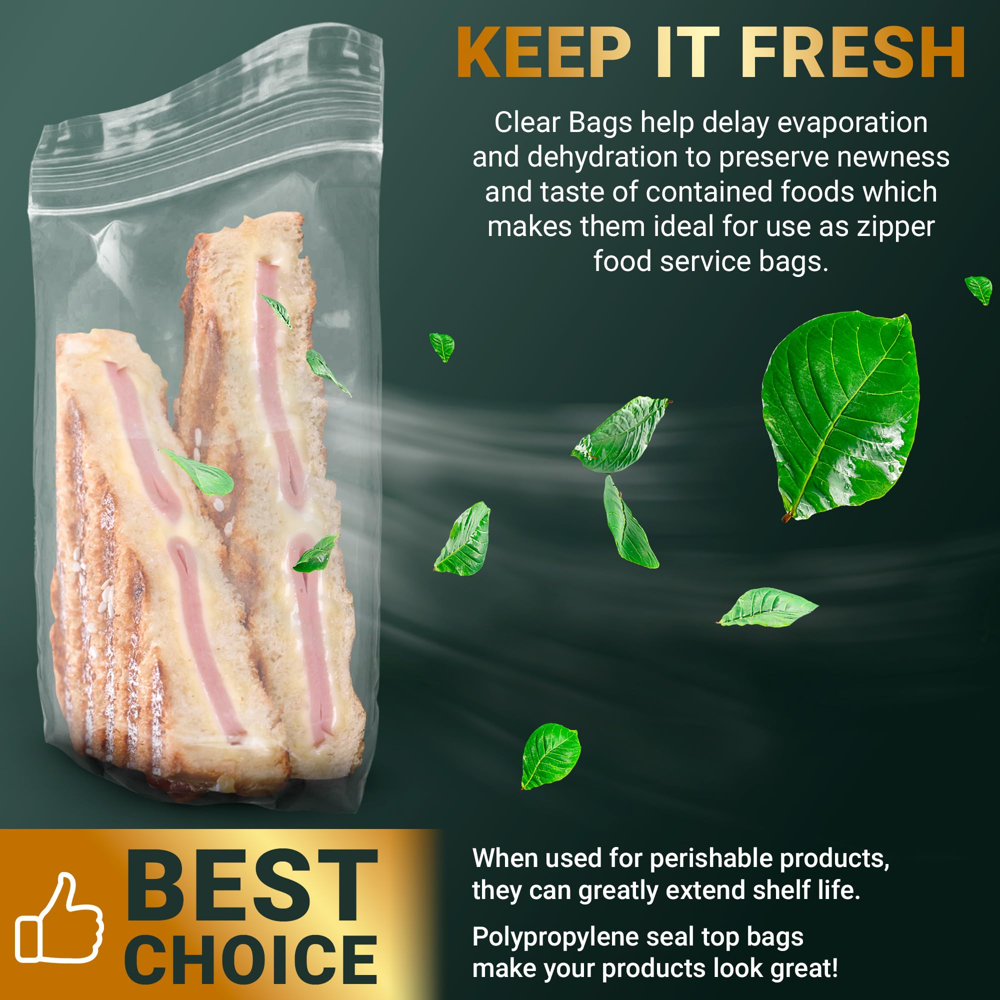 1000 Pack 8x10 Inch Clear Reclosable Zipper Bags - 2 Mil Thick High Clarity Polypropylene Resealable Plastic Bags for Food Storage, Crafts, Office Supplies & Retail Packaging