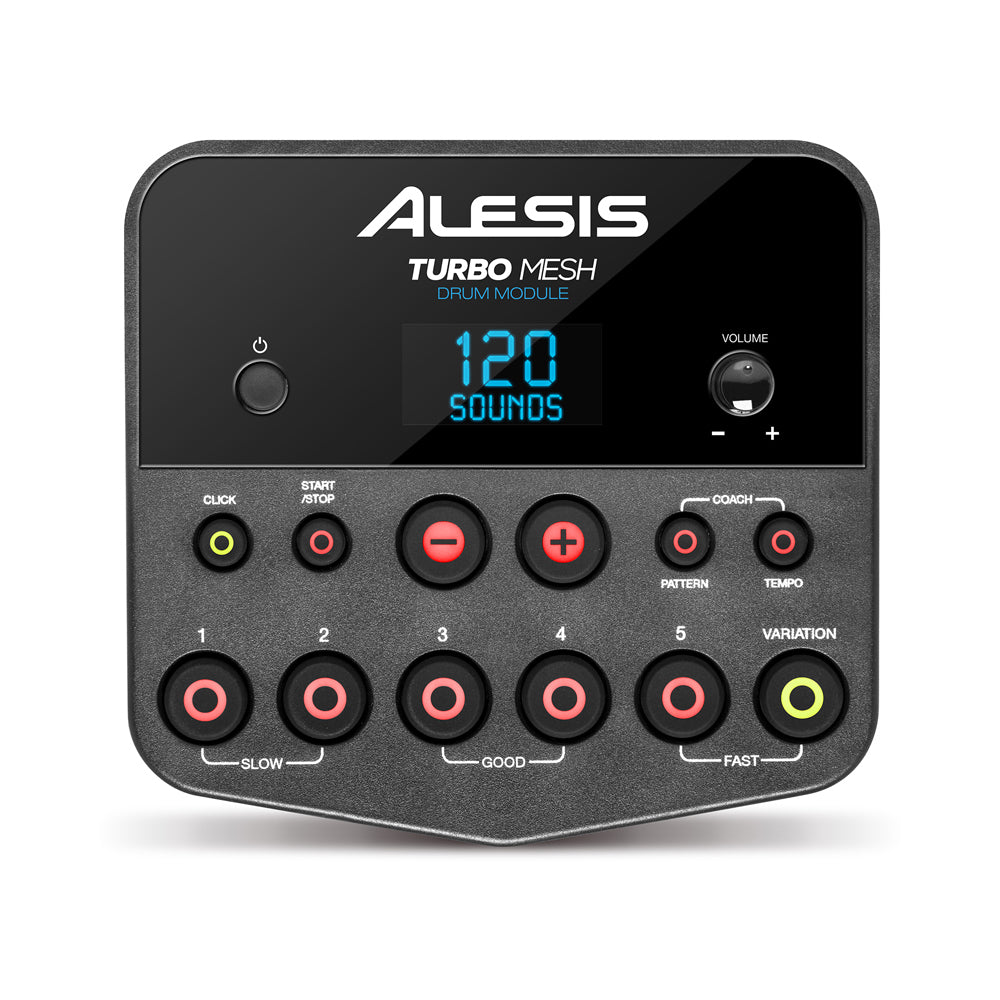 Alesis Turbo Mesh 7-Piece Electronic Drum Kit with Mesh Heads & Kick Pedal - Perfect for Home Practice, Studio Recording & Live Performances