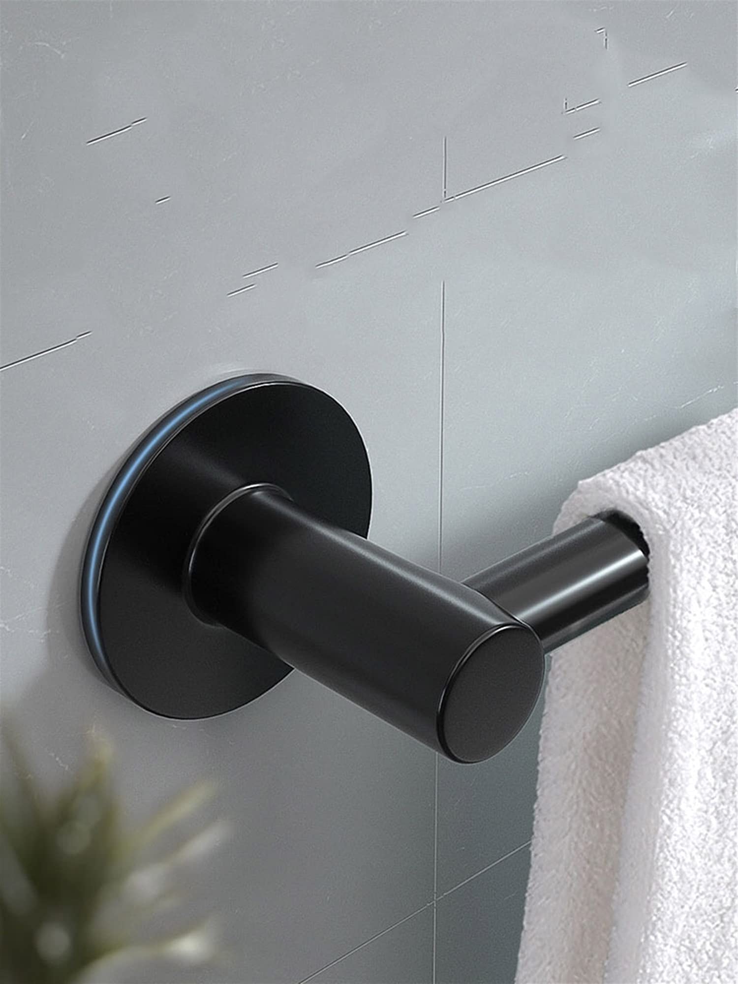 Premium SUS304 Stainless Steel Bath Towel Bar - Heavy Duty Wall Mounted Towel Rack for Bathroom, 60cm Black Bathroom Accessories - Perfect for Spa, Hotel & Home Decor