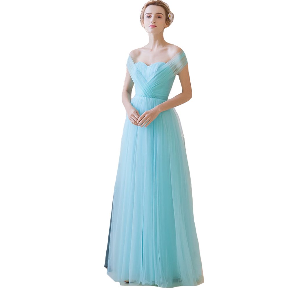 Lemai Women's Sweetheart Neckline Tulle Long Convertible Formal Corset Prom Bridesmaid Dresses for Wedding, Evening Gala, Homecoming & Special Occasions