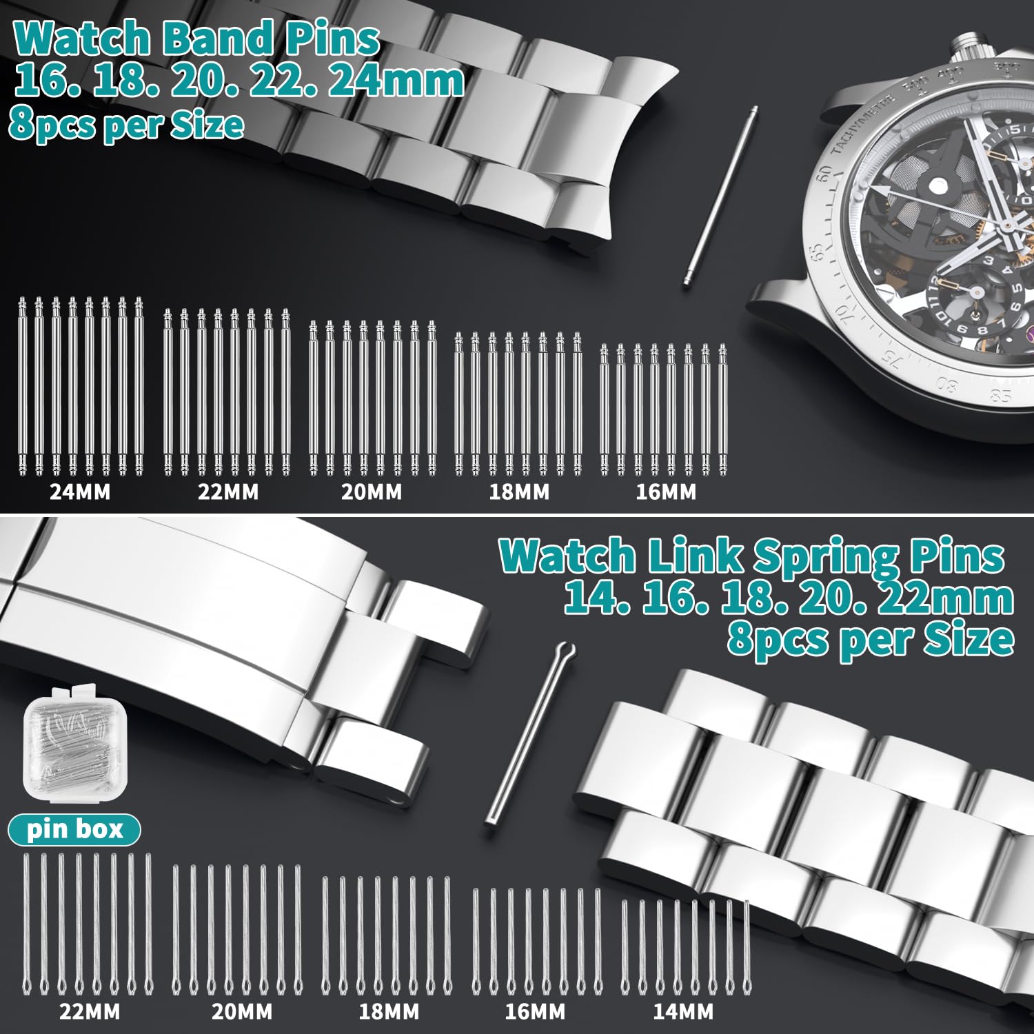BYNIIUR Watch Link Removal Kit - Adjust & Resize Watch Bands Easily for DIY Watch Repair