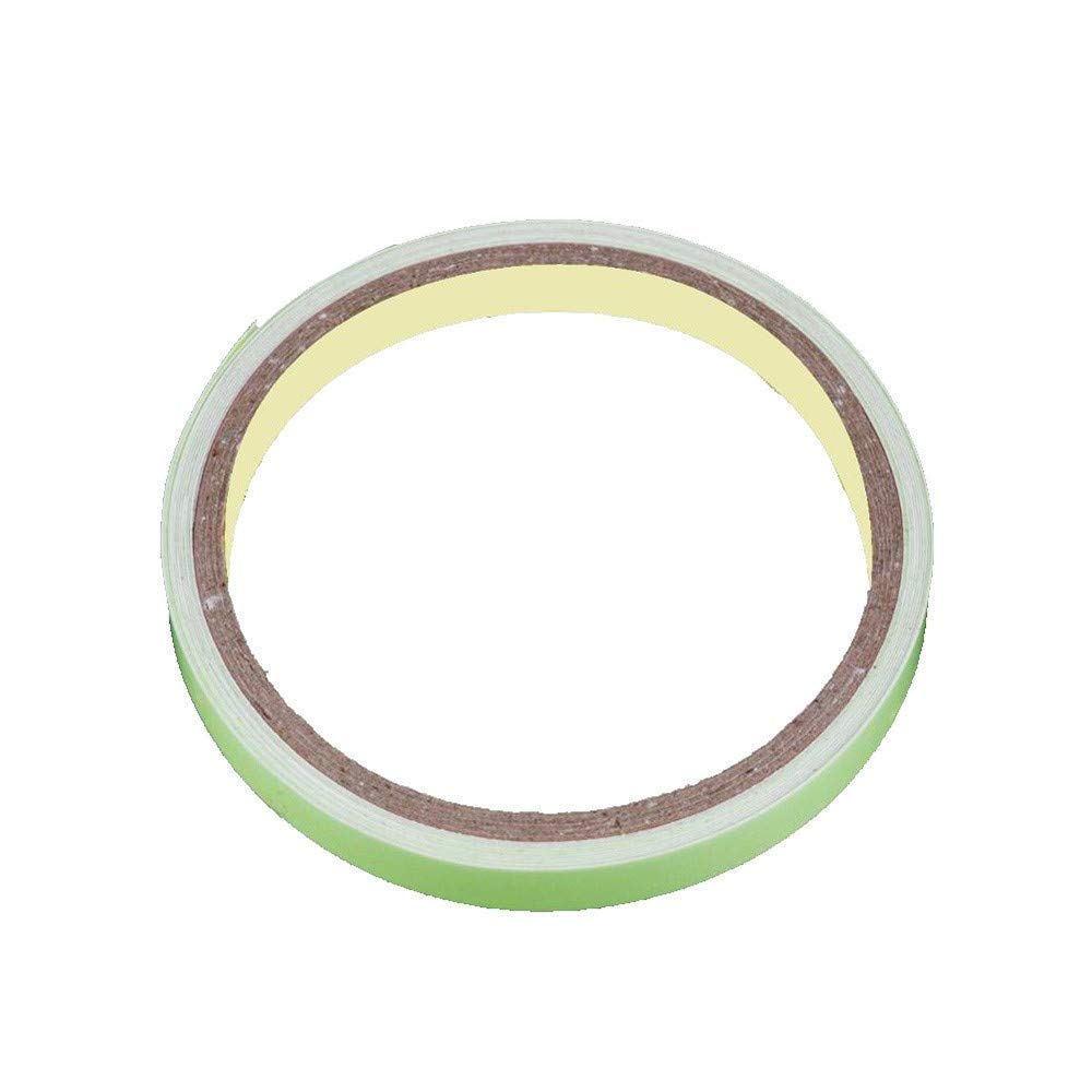 Double Sided Glow in The Dark Self-Adhesive Warning Tape - 1cm Wide Reflective Safety Tape for Stage, Home Decor & Emergency Marking - Perfect for Stairs, Doors & Nighttime Visibility